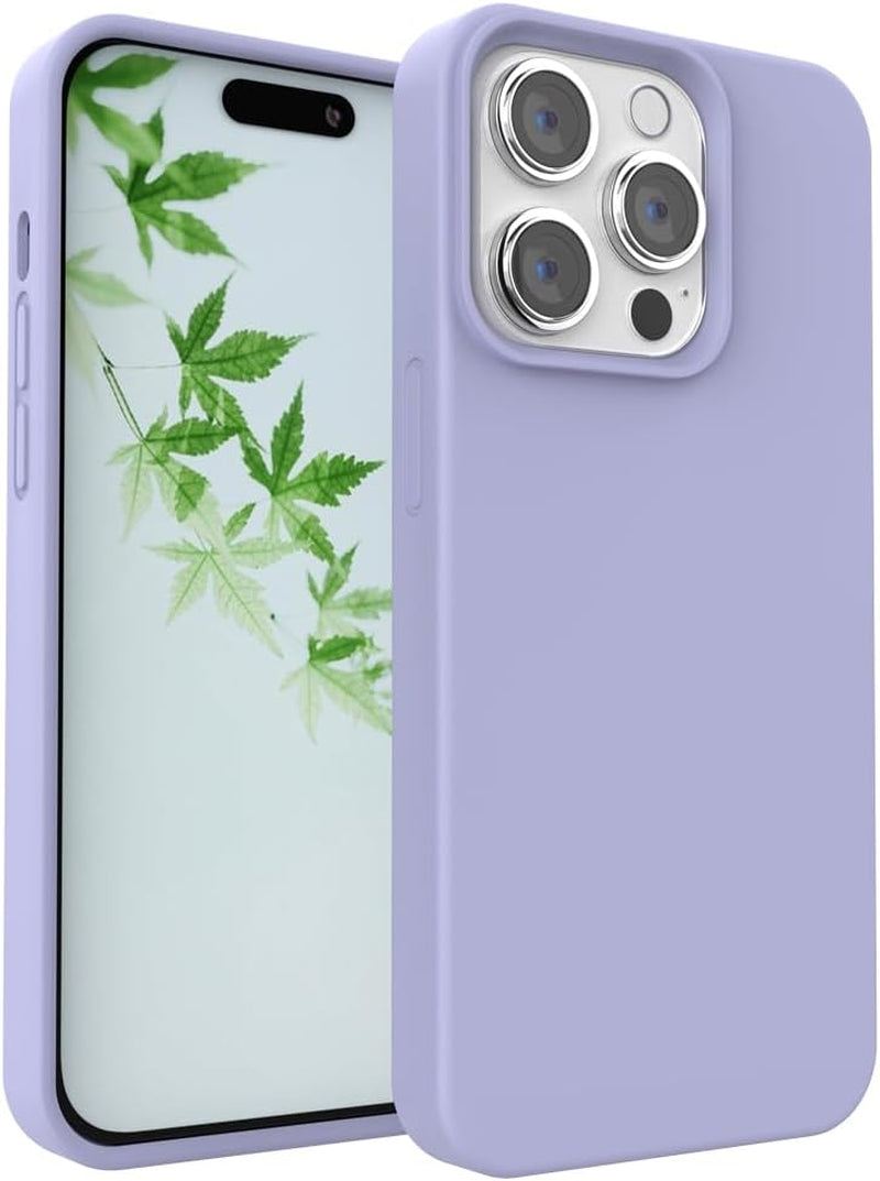 SOH Iphone 14 Pro Silicone Case 6.1 Inch Full-Body Shockproof Case with Ultra-Thin Inner Lining Compatible with Apple Iphone 14 Pro (Elegant Purple)  SOH Mingying   