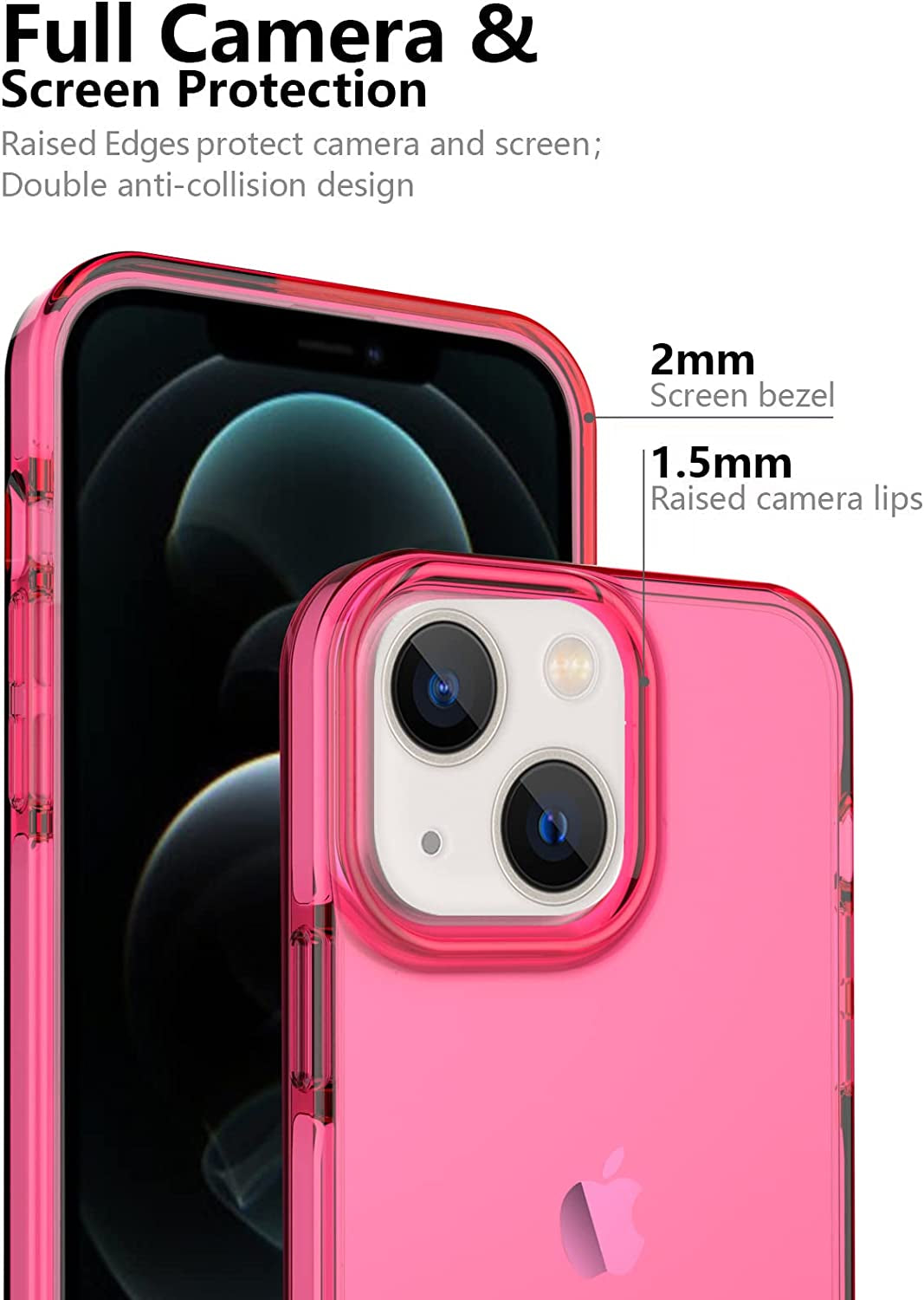 Artsevo Designed for Iphone 14 Case and Iphone 13 Case, 6.6Ft Drop Protection, Full Body Screen Camera Protective Phone Case,Hot Pink  ArtsEvo   
