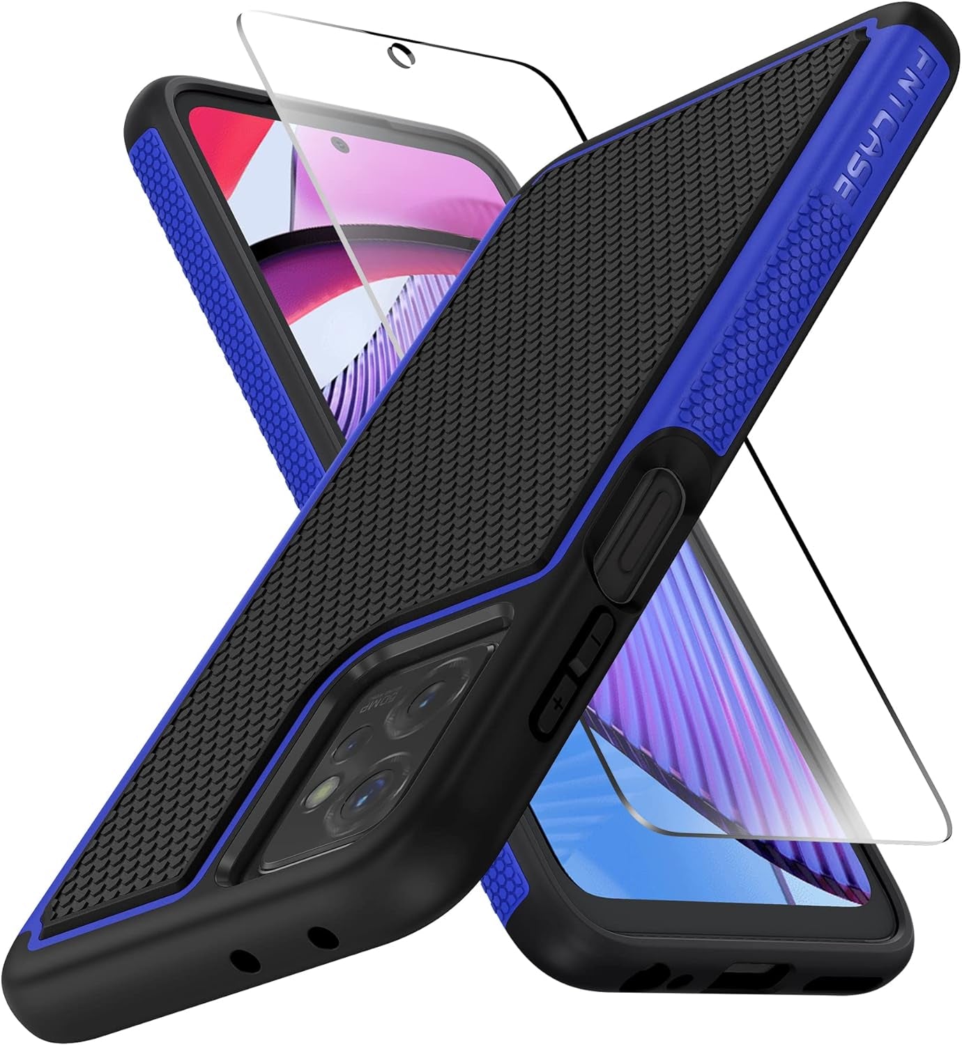FNTCASE for Motorola Moto G-Power-5G 2023 Case: Moto G 5G 2023 Case Dual Layer Shockproof Protective Textured Design Cell Phone Cover Heavy Duty Rugged Tough Back Hardshell Hybrid Slim Basic Case  FNTCASE Shiny Blue  