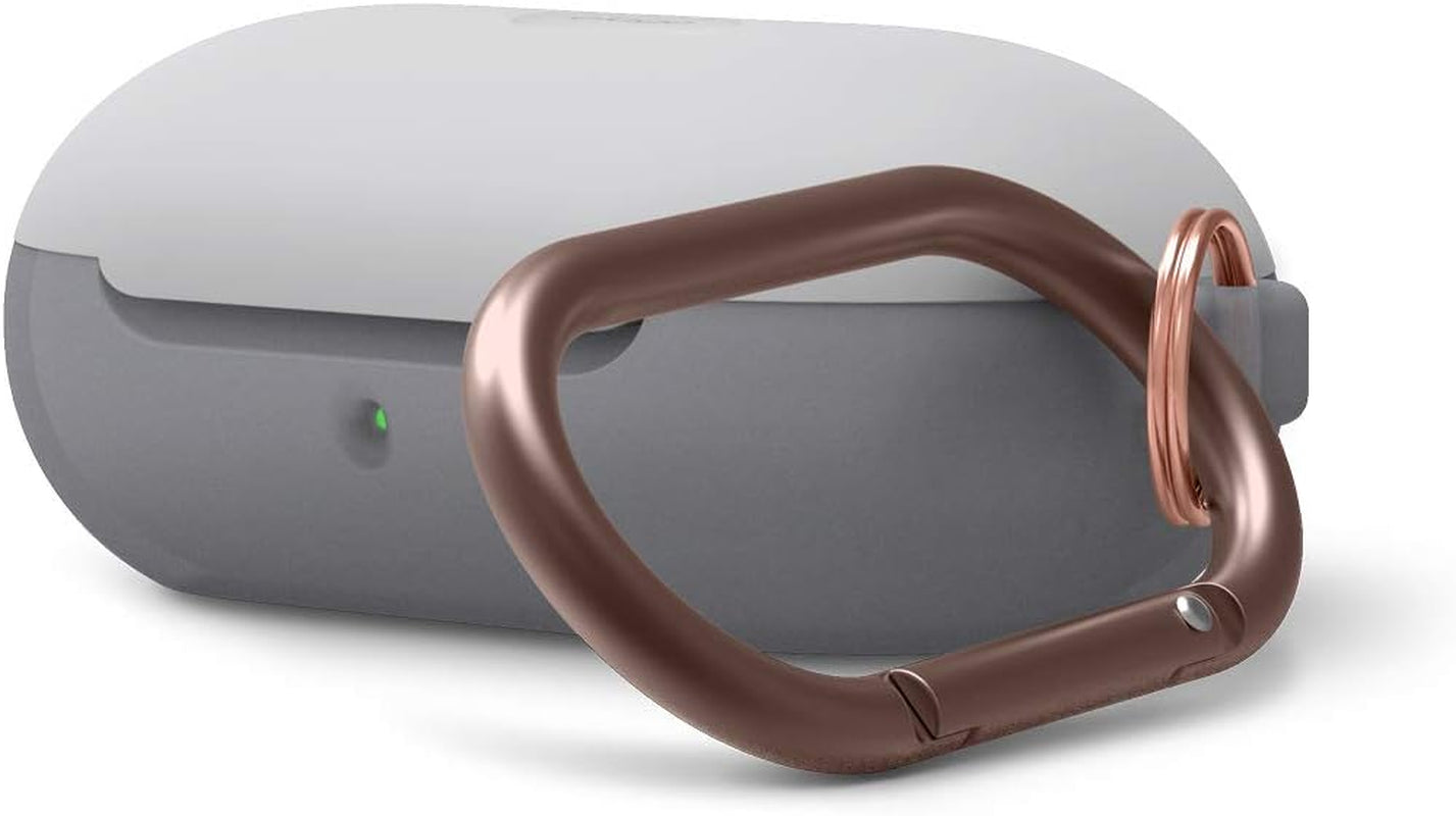 Elago Silicone Case Designed for Samsung Galaxy Buds plus Case (2020) / Galaxy Buds Case (2019) [Body-Lavender/Top-Lovely Pink ] - Full Body Protection, Adhesive Gel Pad  elago Grey  