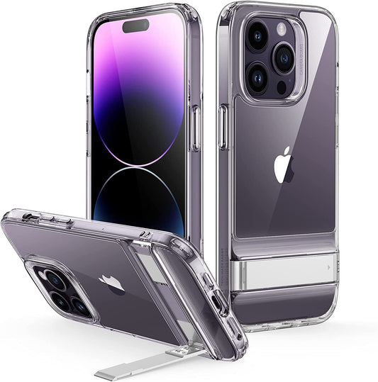 ESR for Iphone 14 Pro Case, 3 Stand Modes, Military-Grade Drop Protection, Supports Wireless Charging, Slim Back Cover with Stand, Phone Case for Iphone 14 Pro, Metal Kickstand Case, Clear  ESR   