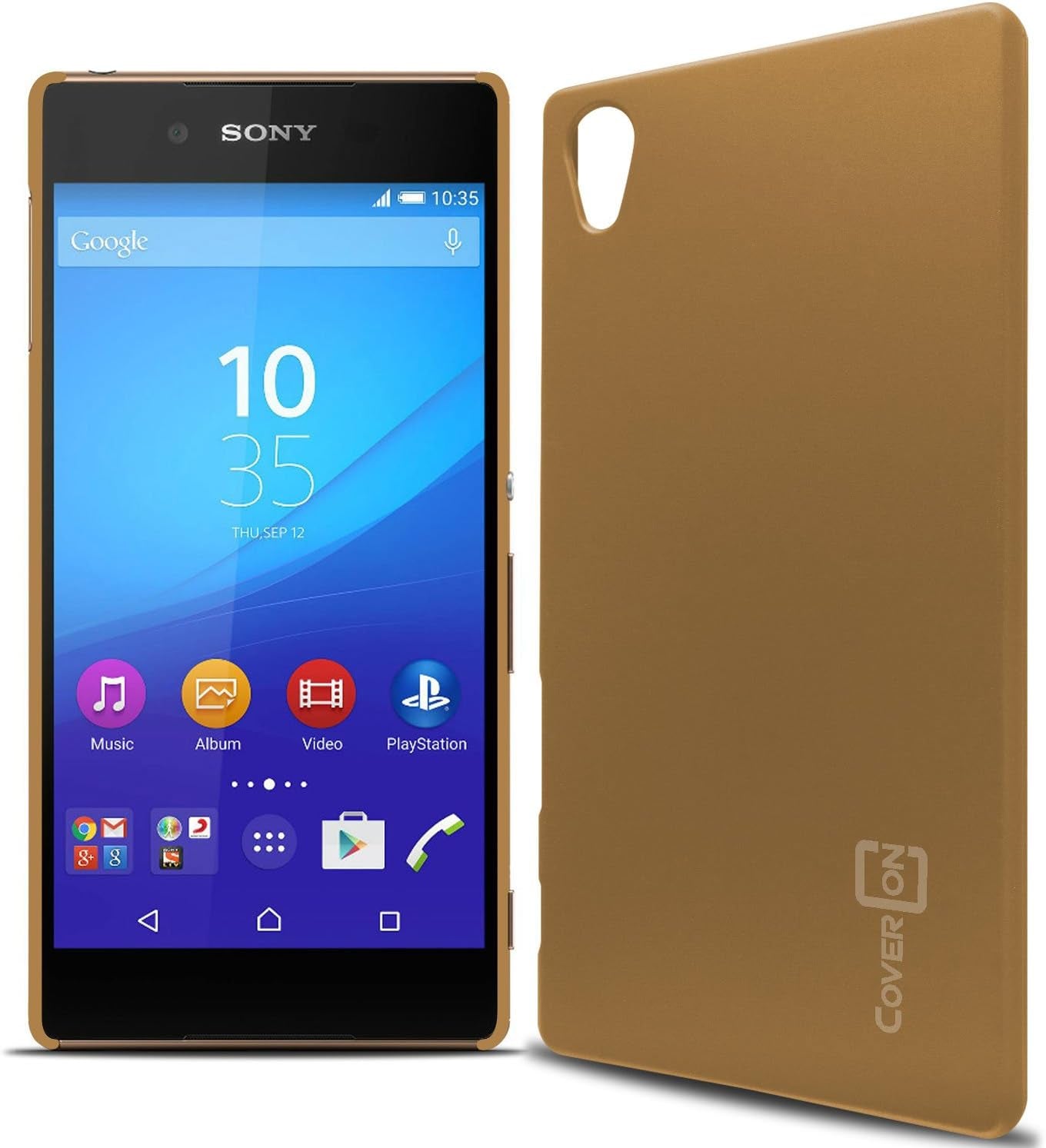 Sony Xperia Z5 Hard Case, Coveron® [Slender Fit Series] Slim Matte Hard Polycarbonate Back Cover Phone Case for Sony Xperia Z5 - Violet Purple  CoverON Gold  