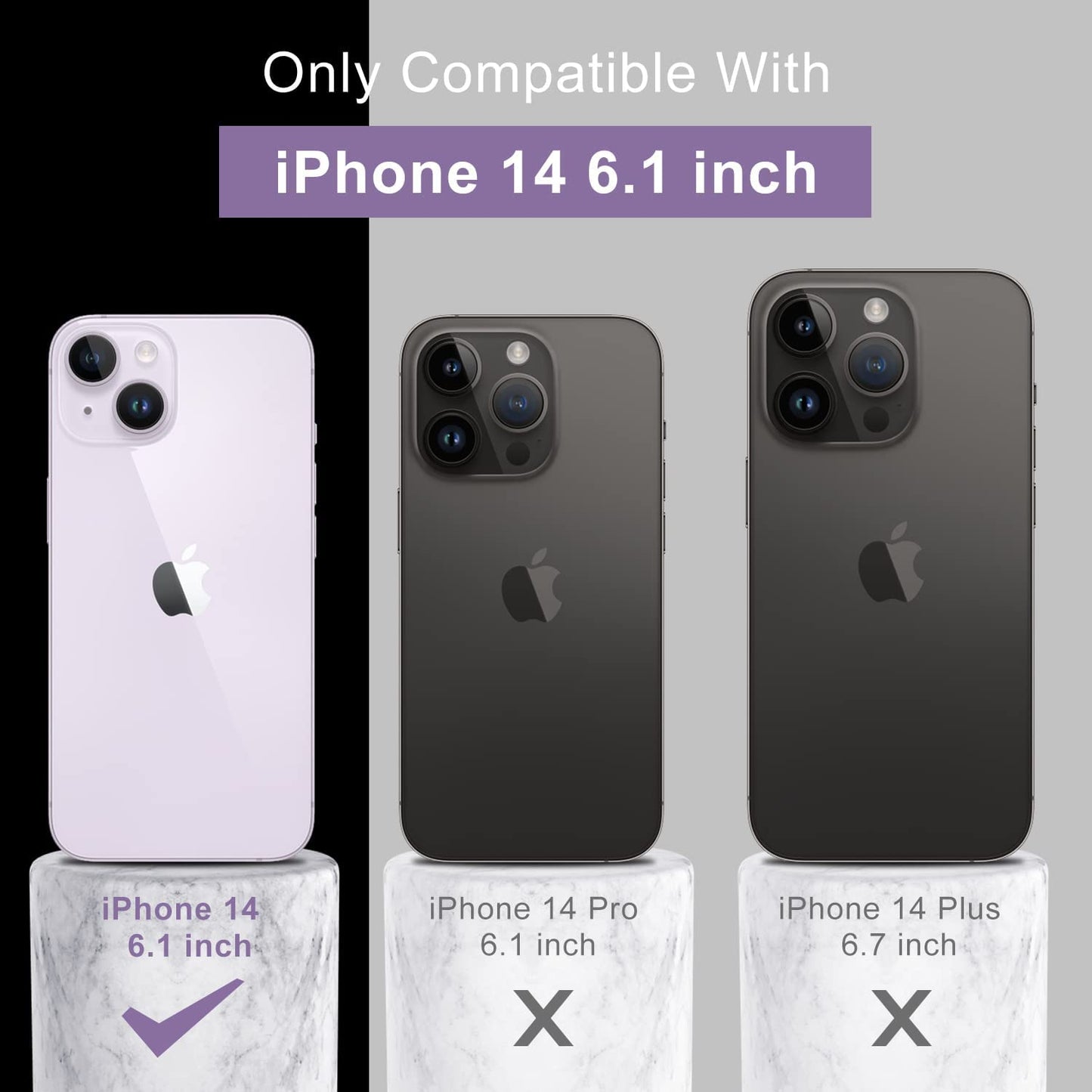 DEENAKIN Iphone 14 Case with Screen Protector,Enhanced Camera Cover,Passing 16Ft Drop Tested Soft Silicone Gel Rubber,Slim Fit Protective Phone Case for Iphone 14 6.1" Black  DEENAKIN   