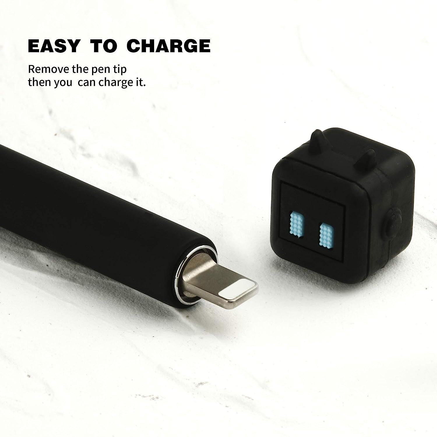 Cute Robot Design Case for Apple Pencil 1St Gen for Apple Pencil Accessories Cover , Soft Silicone Sleeve Cover Accessories Compatible for Ipad Pro 9.7"/10.5"/12.9" (Black)  litumfen   