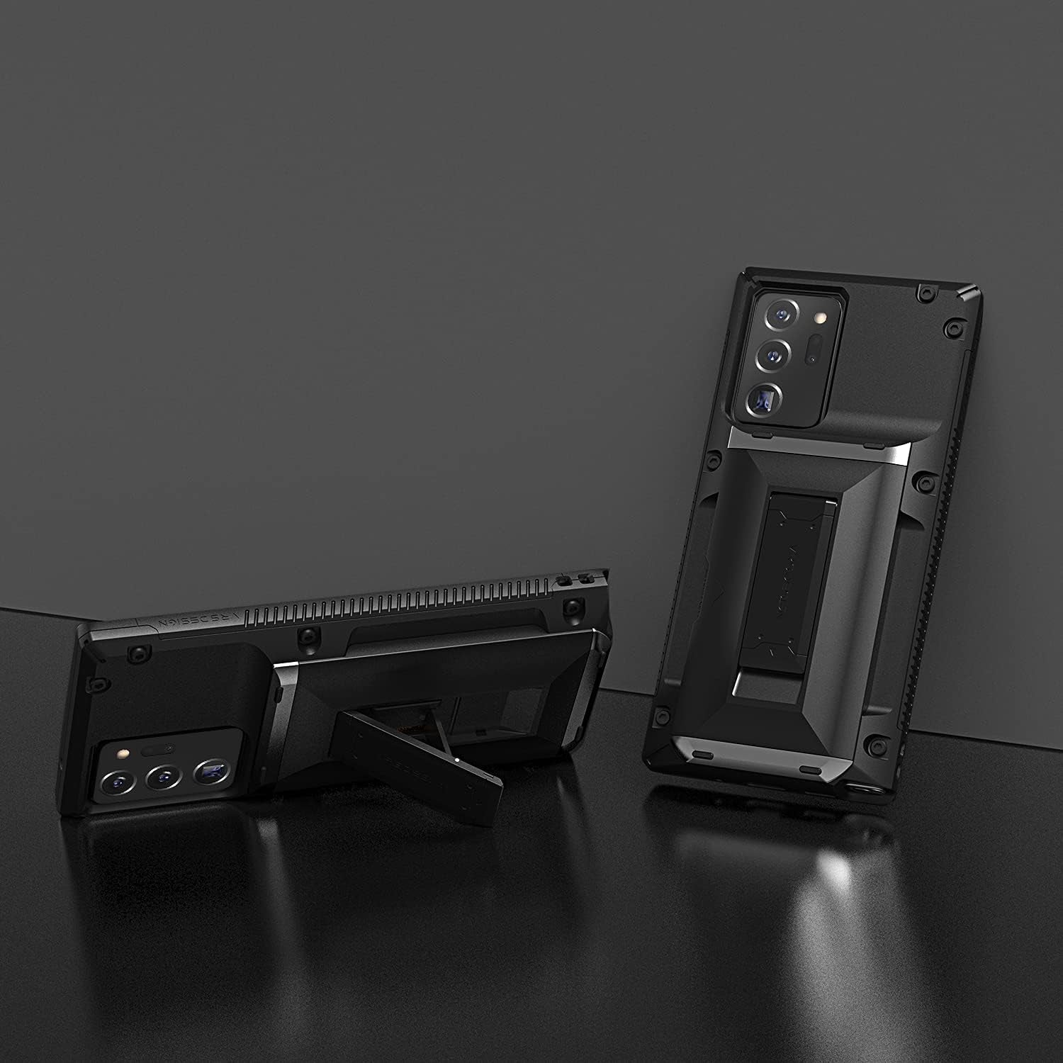 VRS DESIGN Damda Glide Hybrid Phone Case for Galaxy Note 20 Ultra, with [4 Cards] [Semi Auto] Premium Sturdy Card Wallet and Kickstand for Samsung Galaxy Note 20 Ultra 5G, 6.9 Inch(2020) Black  VRS DESIGN   