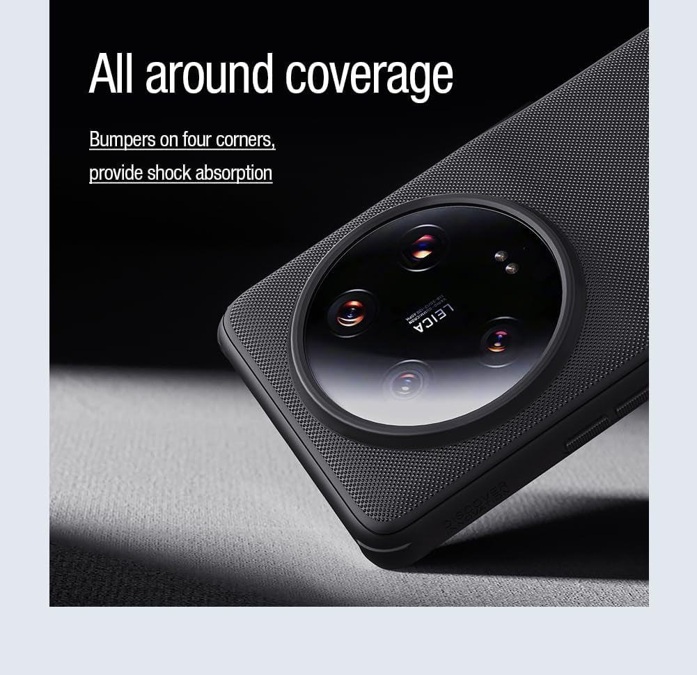 Teroxa Magnetic Case for Xiaomi Mi 13 Ultra【Compatible with Magsafe】 Slim Fit Dotted Frosted Matte PC Back Cover TPU Bumper (Black)  teroxa   