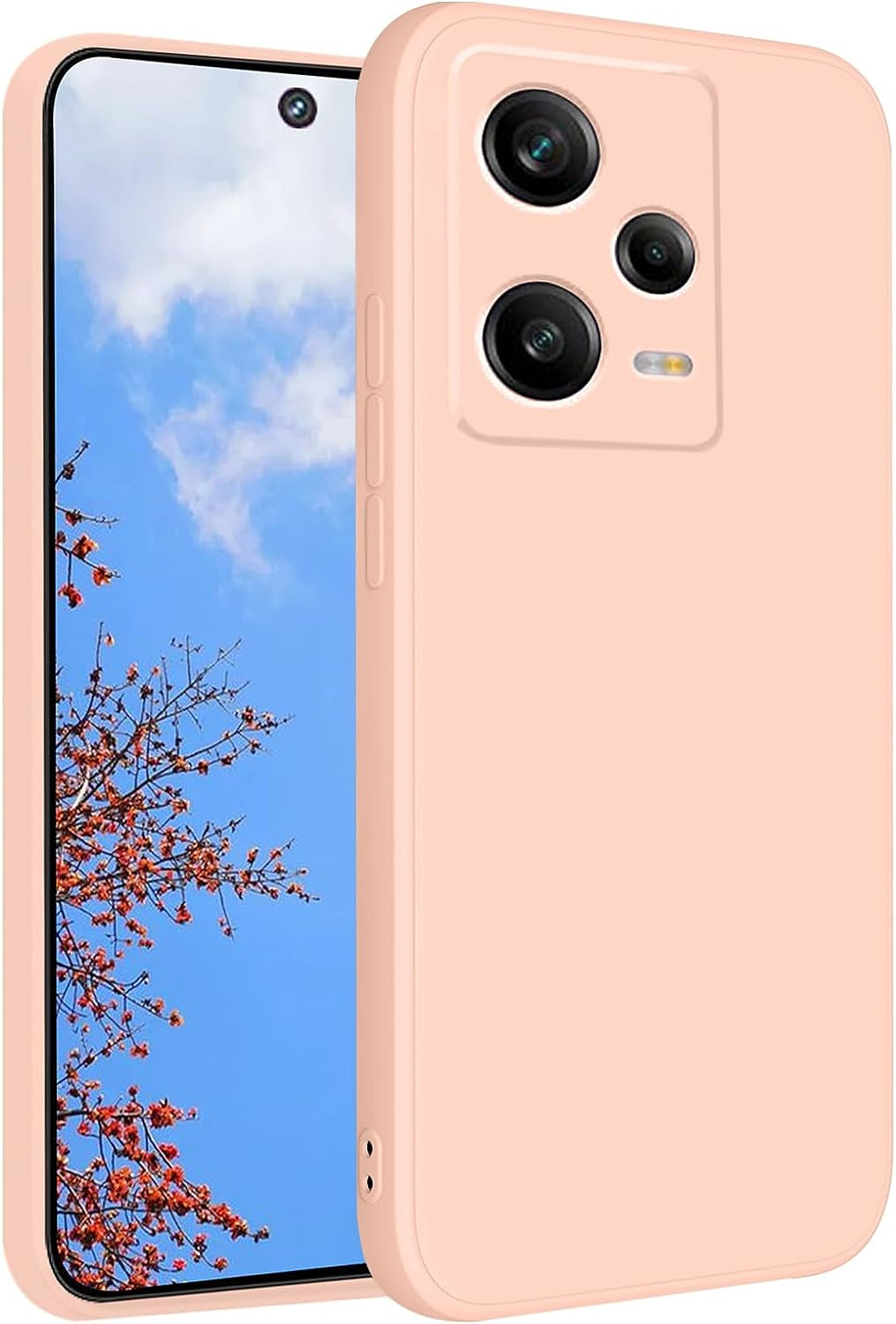 Yarxiawin Compatible with Xiaomi Redmi Note 12 Pro Case Silicone Purple, Xiaomi Redmi Note 12 Pro Phone Case Silicone Soft Thin Case Anti-Fingerprint Shockproof Cover (Black)  Yarxiawin Pink  