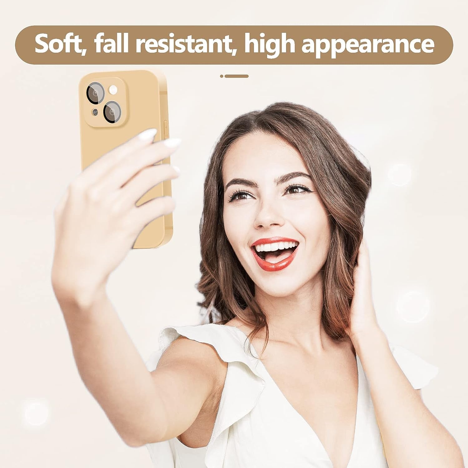 YZR Silicone Case Compatible with Iphone 13 Case (6.1 Inch 2021), with Camera Protection, Liquid Silicone Phone Case (Khaki)  YZR   