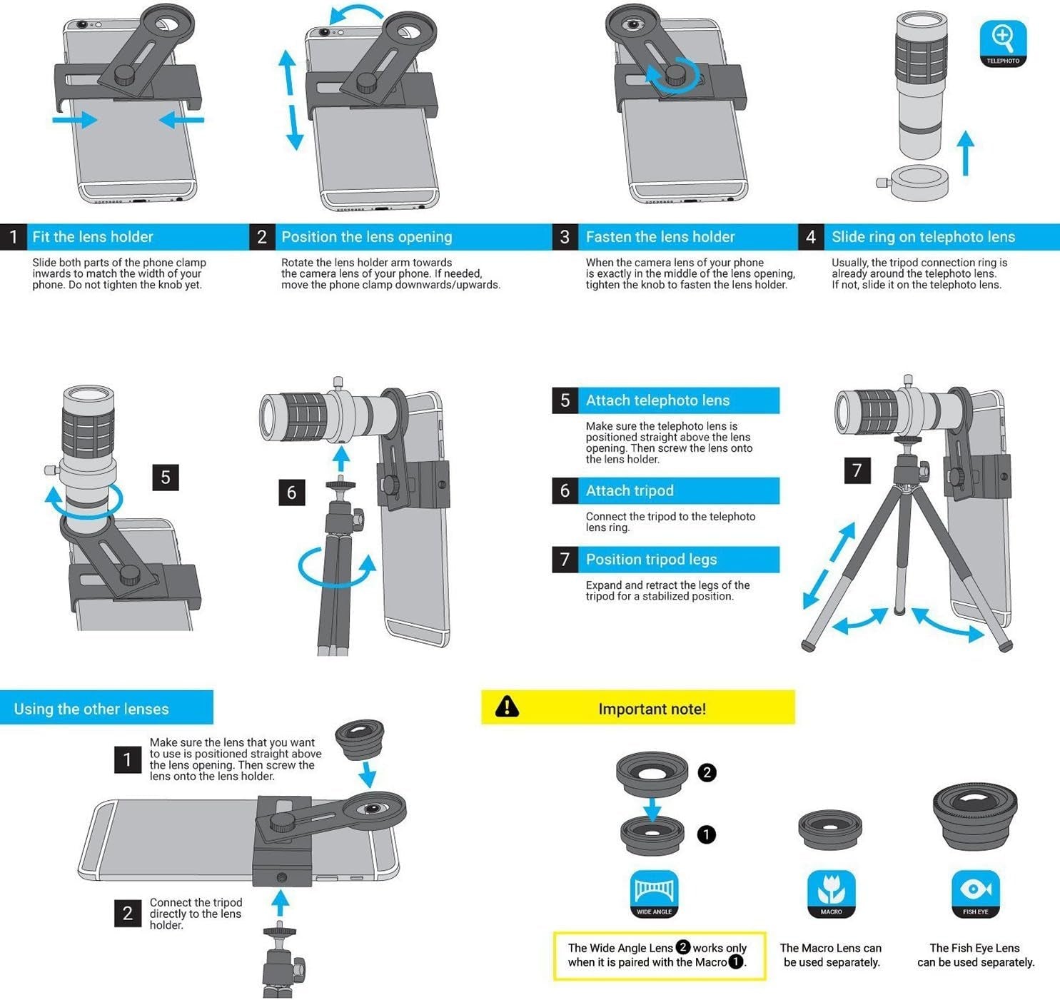 Youniker Optical Camera Lens Kit for Iphone 6 Plus,18X Manual Focus Telephoto Lens for Iphone 6S Plus,Including 18X Aluminum Zoom Telescope Camera Lens with Tripod + Iphone6 Plus/6S plus Case  Youniker   