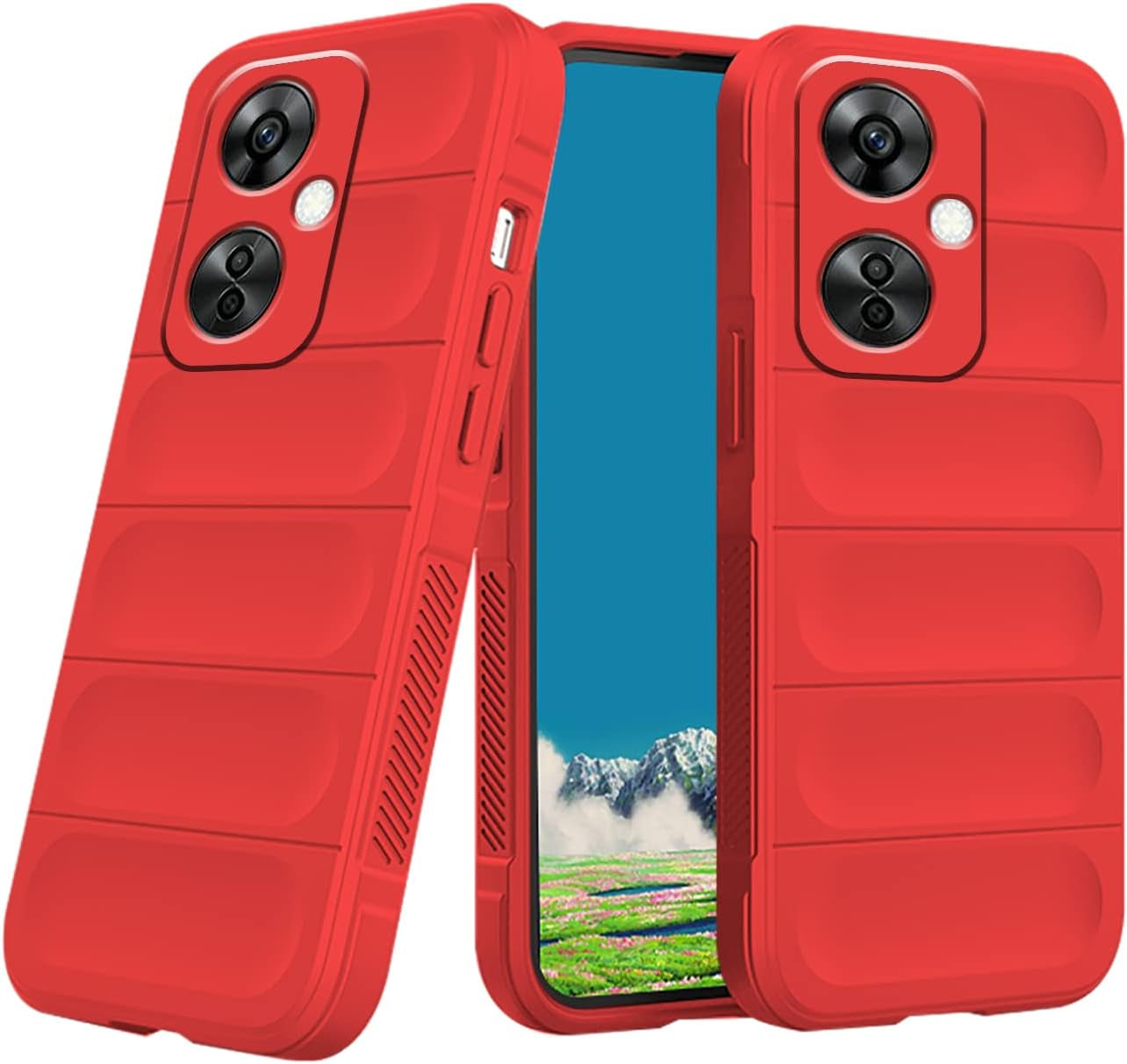 Tiwinxing Case Compatible with Oneplus Nord N30 5G Case Shockproof, Soft TPU Slim Oneplus Nord N30 5G Case for Women Men Anti-Scratch Protective Phone Case (Wine Red)  Tiwinxing Red  