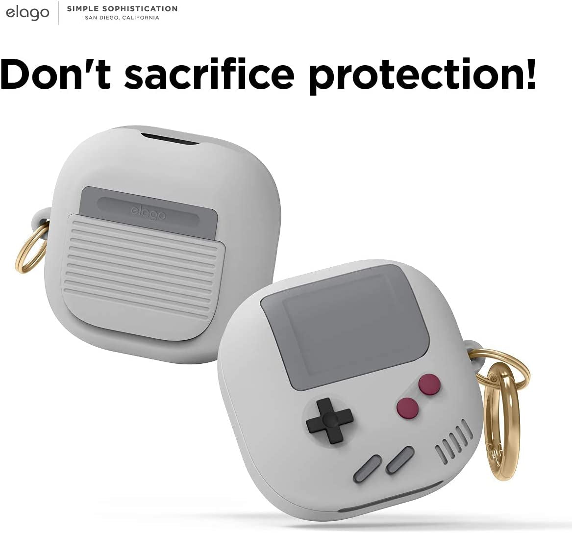Elago GB5 Case Compatible with Samsung Galaxy Buds 2 Pro Case (2022) / Galaxy Buds 2 Case (2021) / Galaxy Buds Pro Case (2021) / Galaxy Buds Live Case (2020) [US Patent Registered] [Light Grey]  elago   