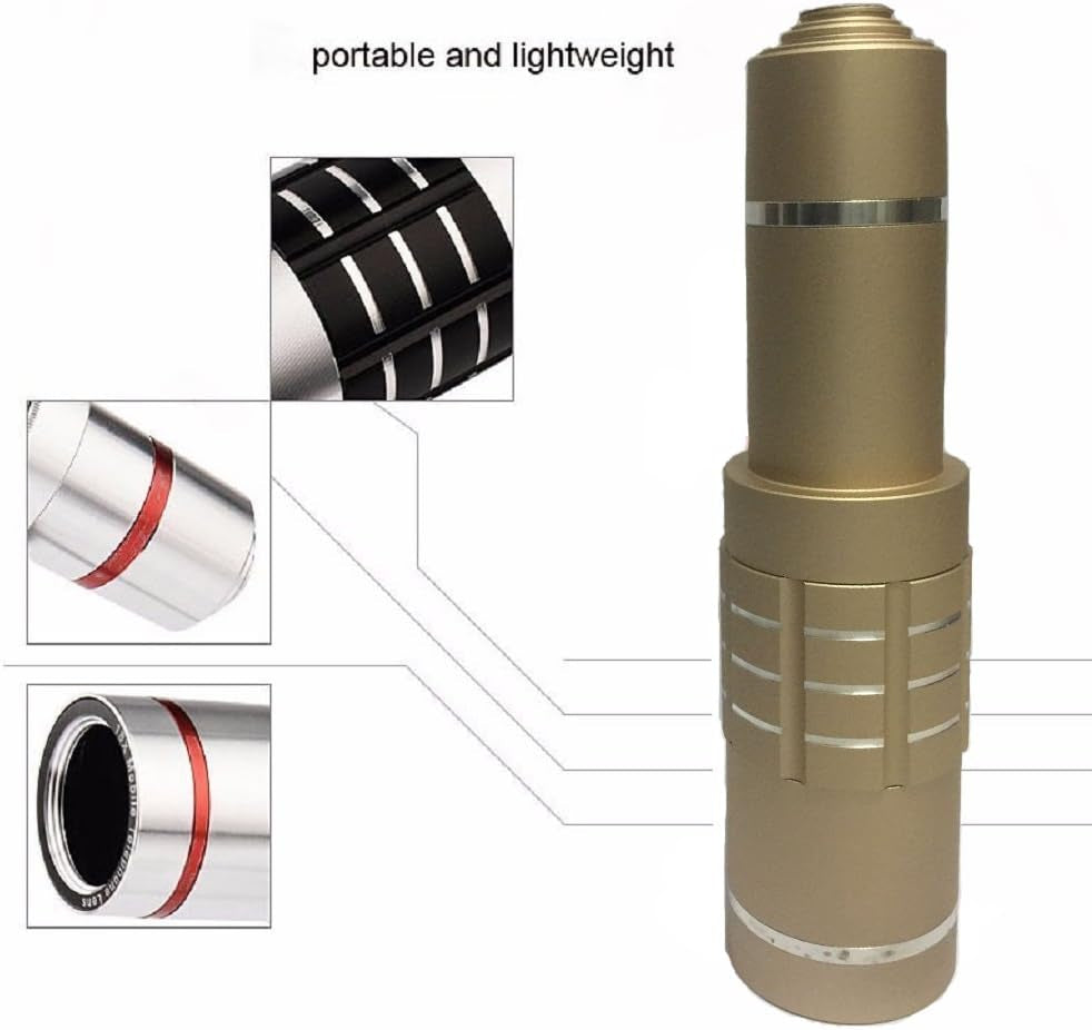 Youniker Optical Camera Lens Kit for Iphone 7,18X Manual Focus Telephoto Lens for Iphone 7,Including 18X Aluminum Zoom Telescope Camera Lens with Tripod + Iphone7 Case  Youniker   