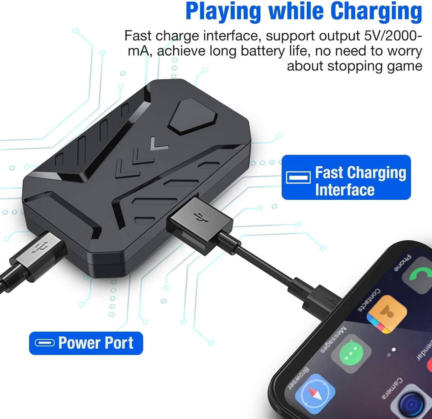 Zeafree 3 in 1 Gaming Keyboard Mouse Converter Combo for Smartphone PC PUBG Mobile Game Accessories  Cavis   