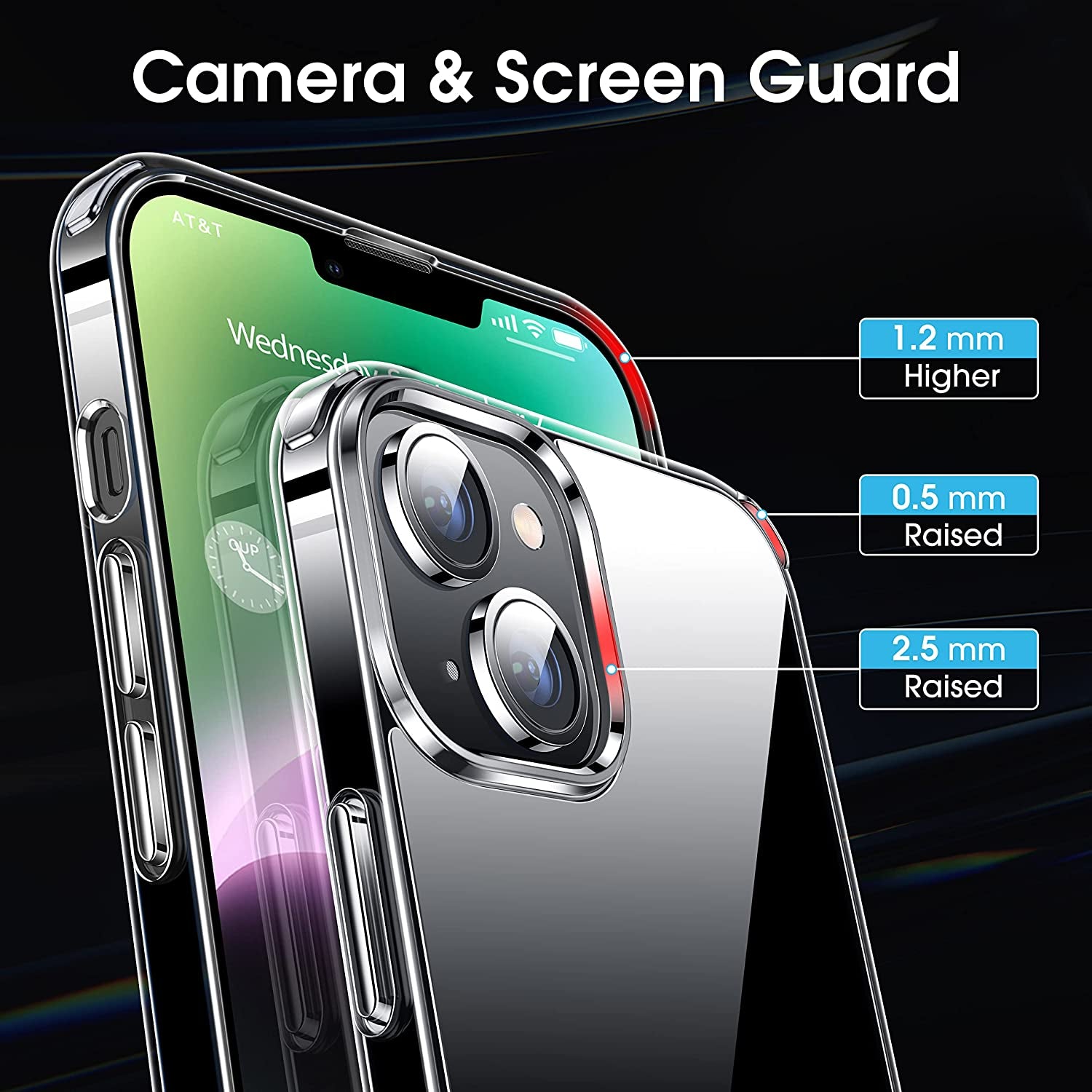 CASEKOO Crystal Clear for Iphone 14 Case & Iphone 13 Case, [Not Yellowing] [Military Grade Drop Protection] Shockproof Protective Phone Case 6.1 Inch 2022 (Clear)  CASEKOO   