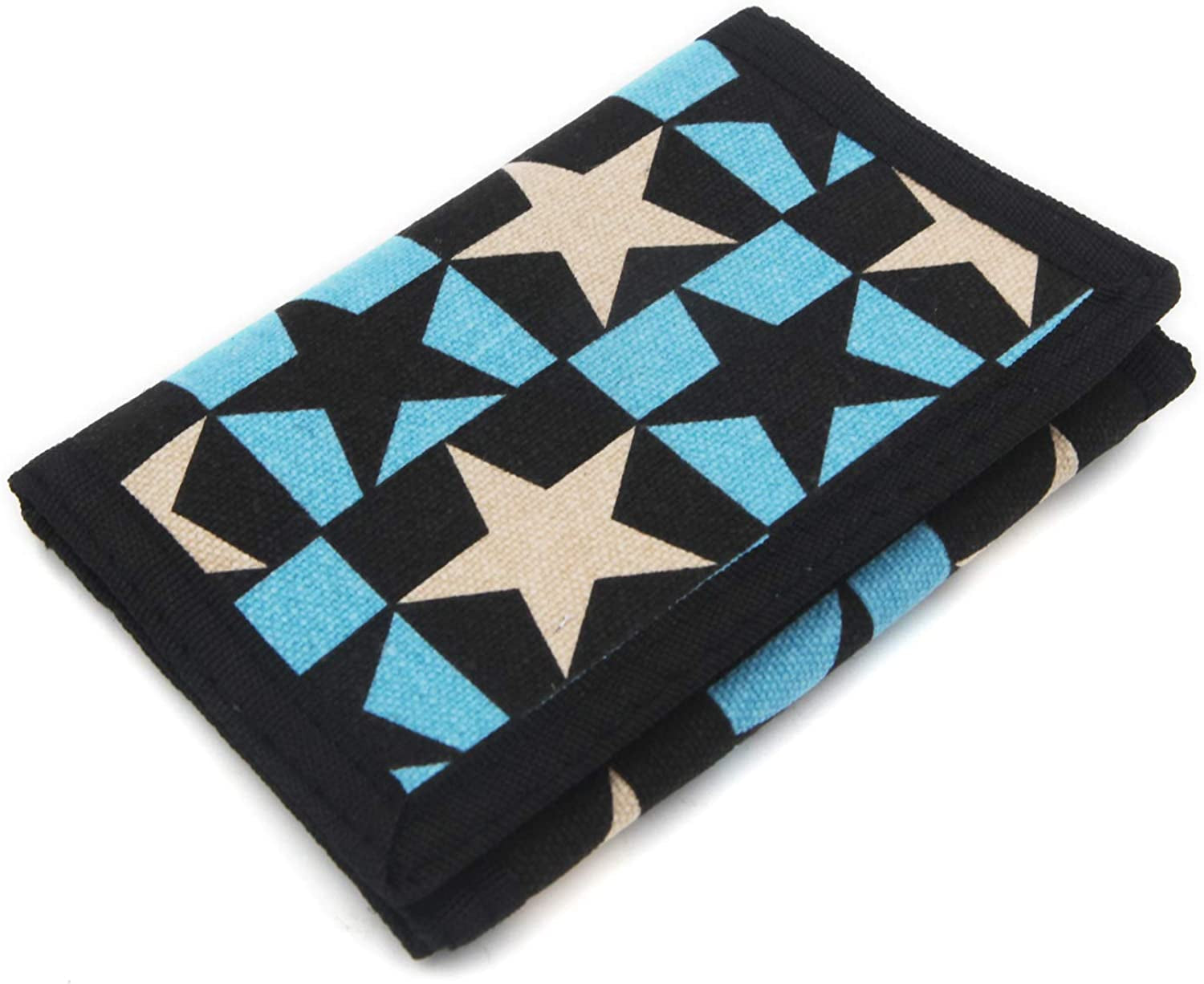 AI-DEE RFID Trifold Canvas Outdoor Sports Wallet for Kids - Front Pocket Wallet with Magic Sticker  AI-DEE   