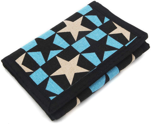 AI-DEE RFID Trifold Canvas Outdoor Sports Wallet for Kids - Front Pocket Wallet with Magic Sticker  AI-DEE   