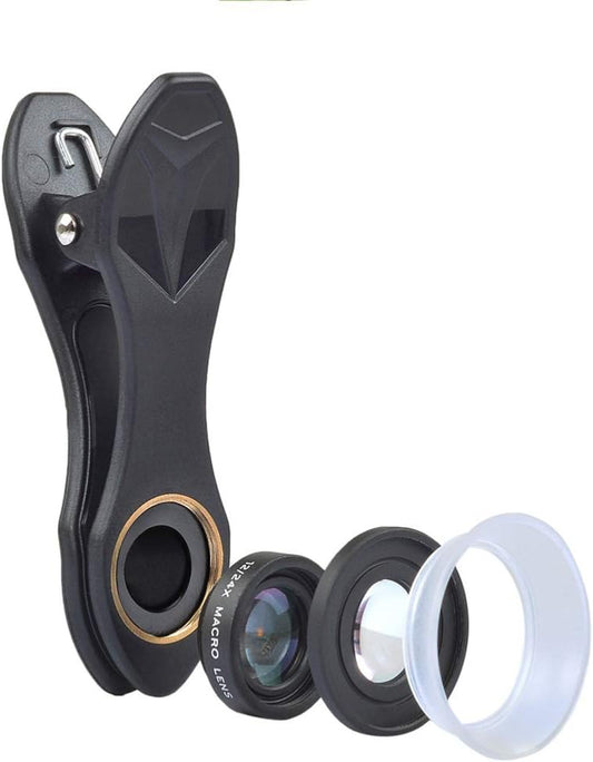 Hemobllo Phones Telephoto Lens Phone Camera Lens 12/24X Macro Lens Telephoto Zoom Wide Angle Lens Clip on Mobile Phone Lens for Smartphone Smart Phone Smart Phone Smart Phone  Hemobllo   
