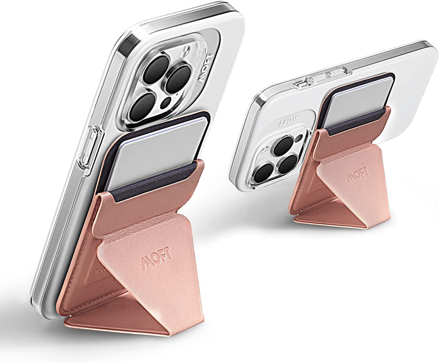 MOFT Magsafe Wallet Stand for Iphone 14/13/12 Series Magsafe Compatible Phone Stand with 3 Viewing Angles (Night Black)  MOFT Classic Nude  