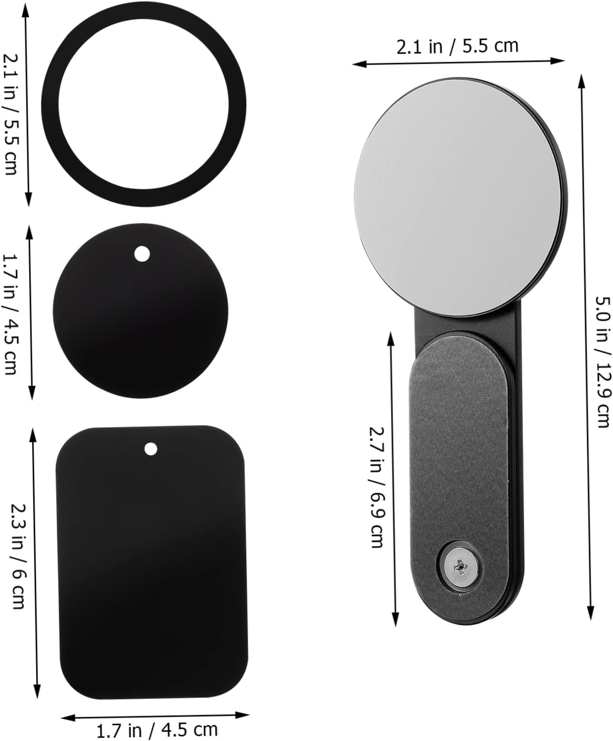 Hemobllo Car Phone Holder 2Pcs Bracket Magnetic Car Mount Table Magnetic Phone Stand Magnetic Laptop Stand Desk Computer Rack Silica Gel Car Phone Mount  Hemobllo   