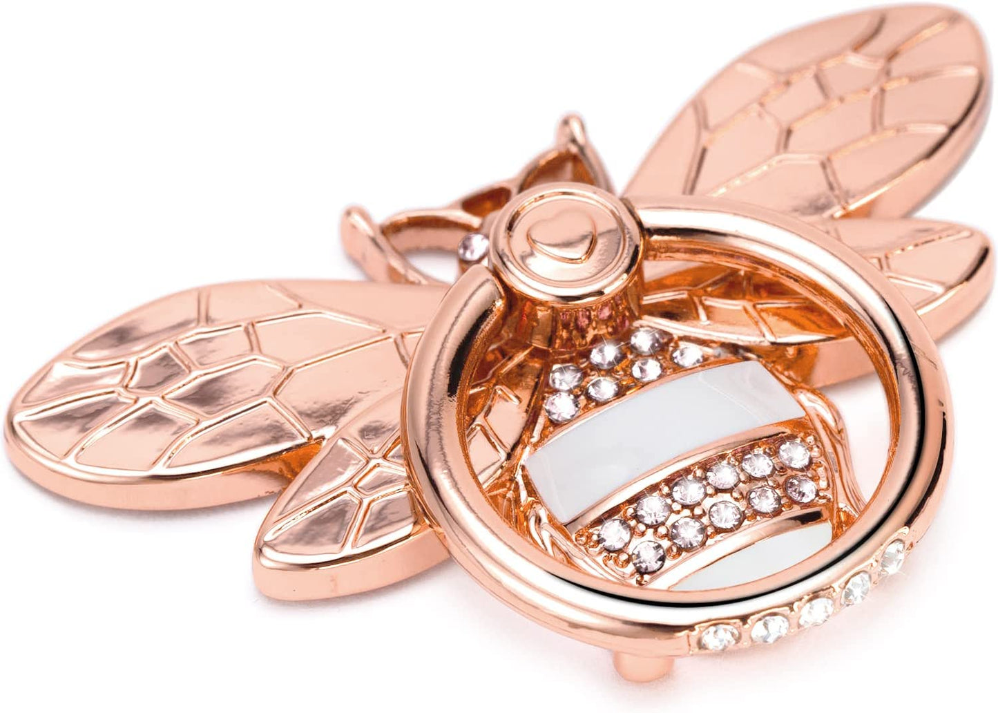Phone Ring Holder with Crystal, Allengel Bee Phone Ring Grip Finger Kickstand, Gold Black  Allengel rosegold white clear  
