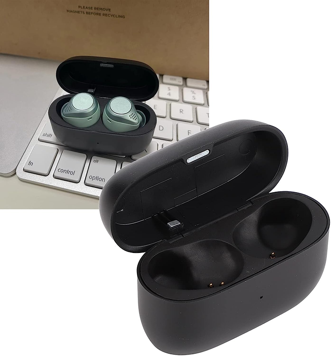 Wireless Earbuds, Charging Case Box Earphone Replacement Earbuds, Jabra 75 Elite Accessory for Jabra Elite 75T Active Accessories  Akozon   