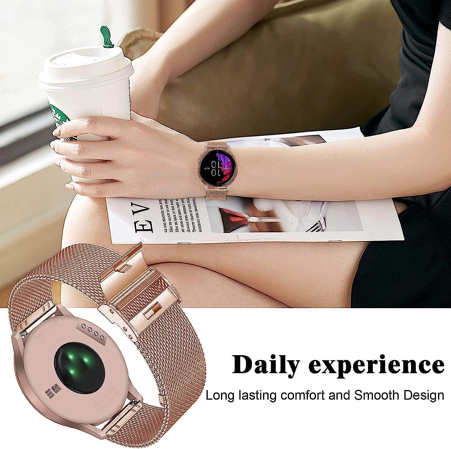 Krudary Bands Compatible with Garmin Venu/Venu SQ, Mesh Woven Stainless Steel Watch Band Metal Bracelet for Garmin Vivoactive 3, Vivomove 3/Style/Luxe  Krudary   