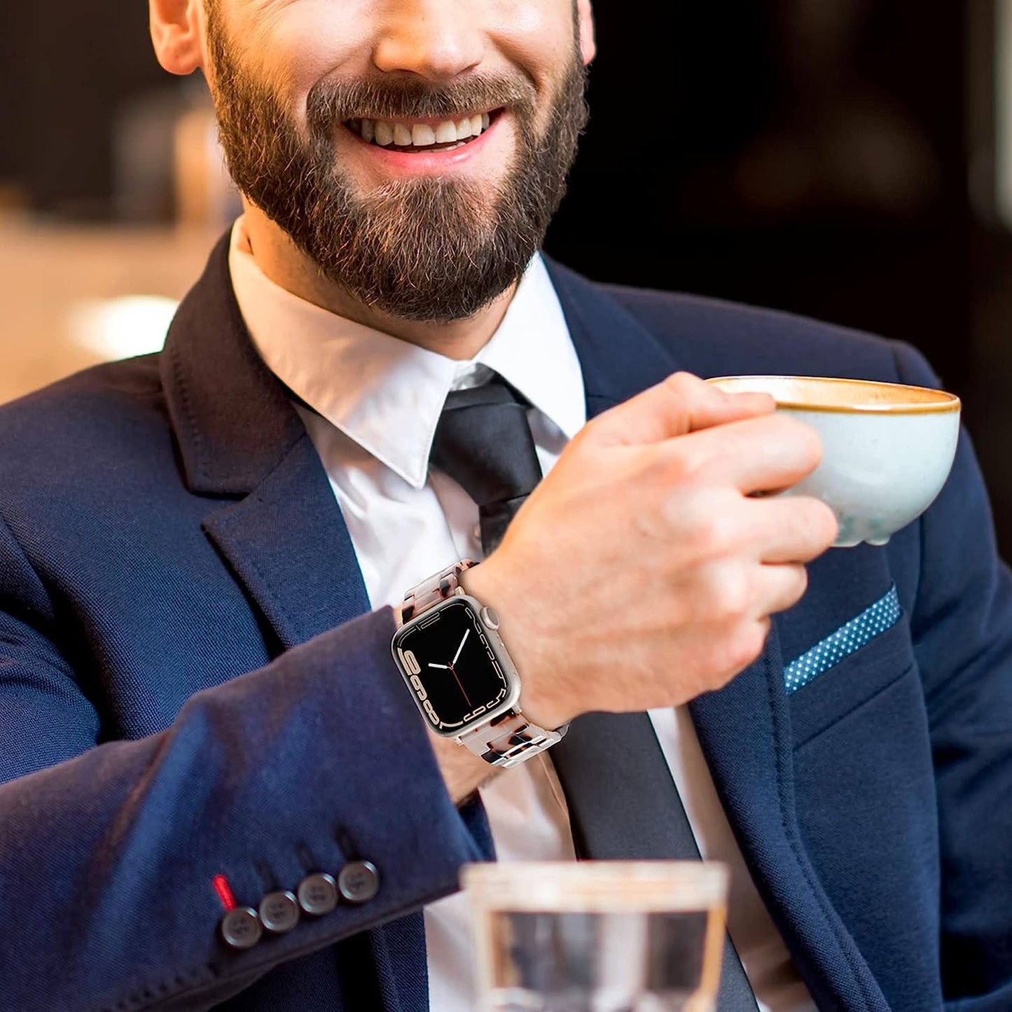 Vamyzji Compatible with Apple Watch Band 41Mm 40Mm 38Mm or 49Mm 45Mm 44Mm 42Mm, Light Waterproof Easy Adjustable Resin Replacement Iwatch Band for Apple Watch Ultra Series 8 Series 7 6 SE 5 4 3 2 1  Vamyzji   