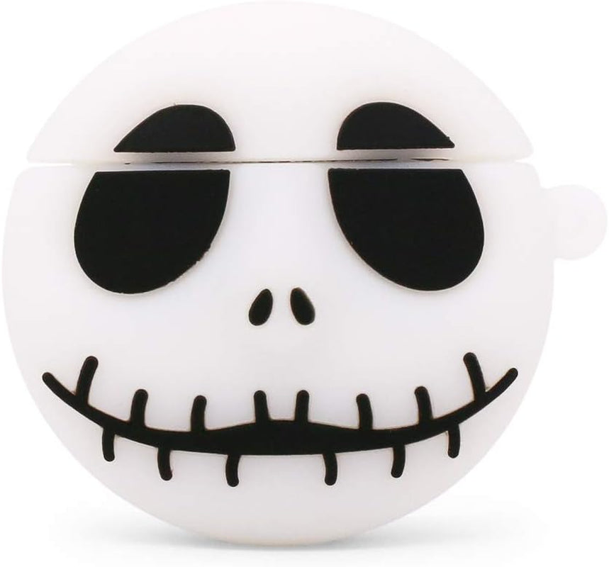 YONOCOSTA Cute Airpods Case, Airpods 2 Case, Cool Funny Noctilucent White Skull Shaped Full Protection Shockproof Soft Silicone Charging Case Cover Skin with Keychain for Airpods 1&2  Yonocosta Inc   