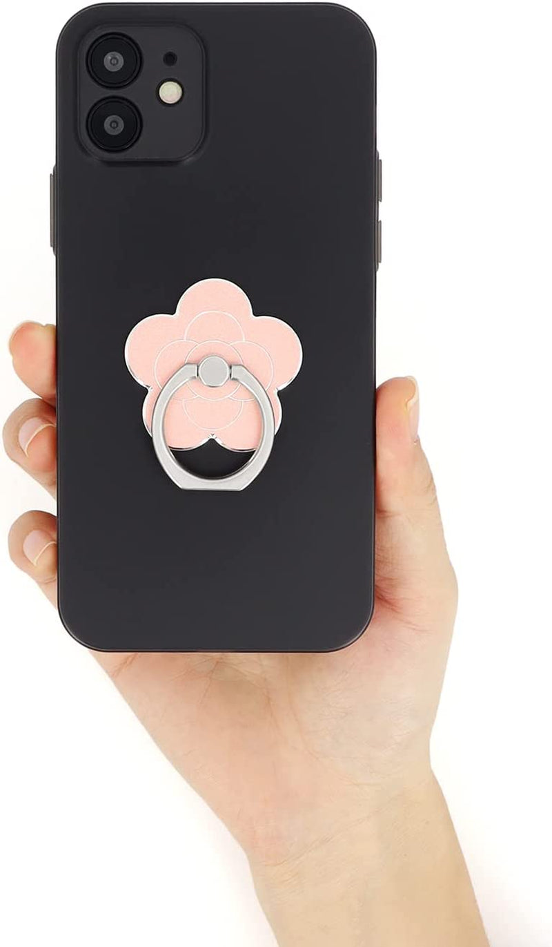 Lamignonne Cell Phone Ring Holder Flower Finger Ring Grip Stand 360° Rotation 180° Flip Universal Kickstand Compatible with All Smartphones (Rose Gold)  LaMignonne   