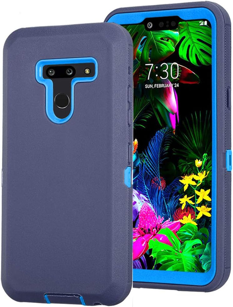 Aimoll-88 Case for LG G8/G8 Thinq with Built-In Screen Protector Heavy Duty Shockproof Hybrid High Impact Resistant Rugged Full-Body Tri-Layer Protective Phone Cover for LG G8/G8 Thinq (Black/Orange)  Aimoll-88 Navy  