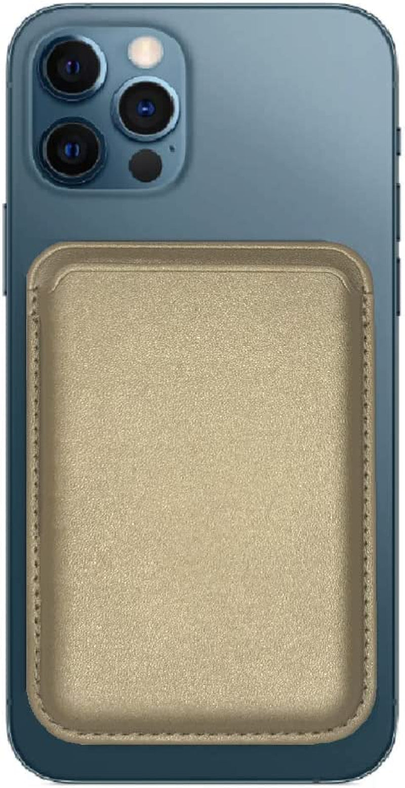 Lacase Magnetic Card Wallet Holder with Magsafe for Iphone 14 / 13 / 12 Series, (Black)…  Lacase Gold  