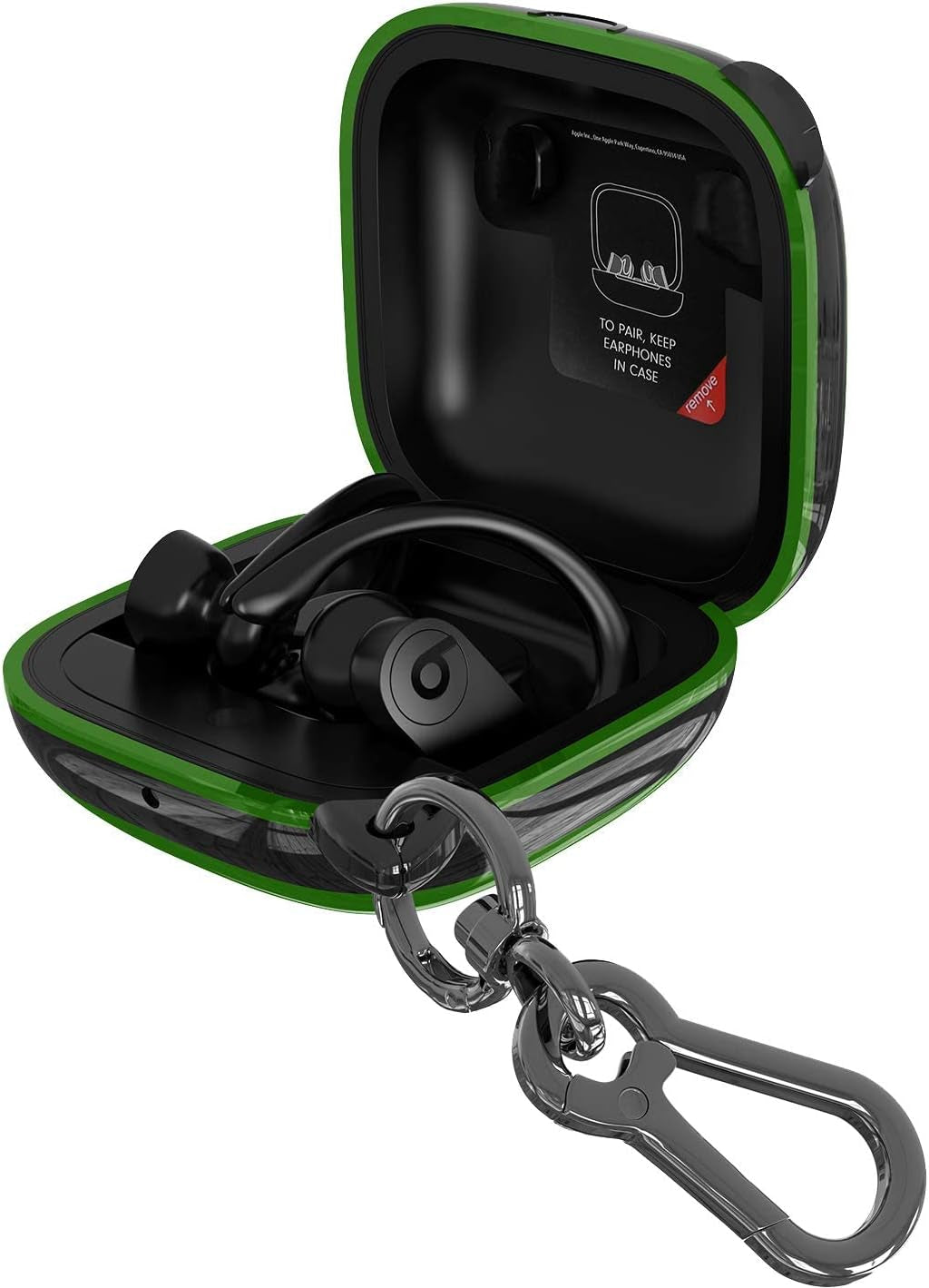 ANKASI Compatible Powerbeats Pro Case Cover,Full Protective Shockproof Anti-Slip Silicone Case for Beats Powerbeats Pro 2019(Black Edge+Yellow)  ANKASI Black Edge+Army Green  