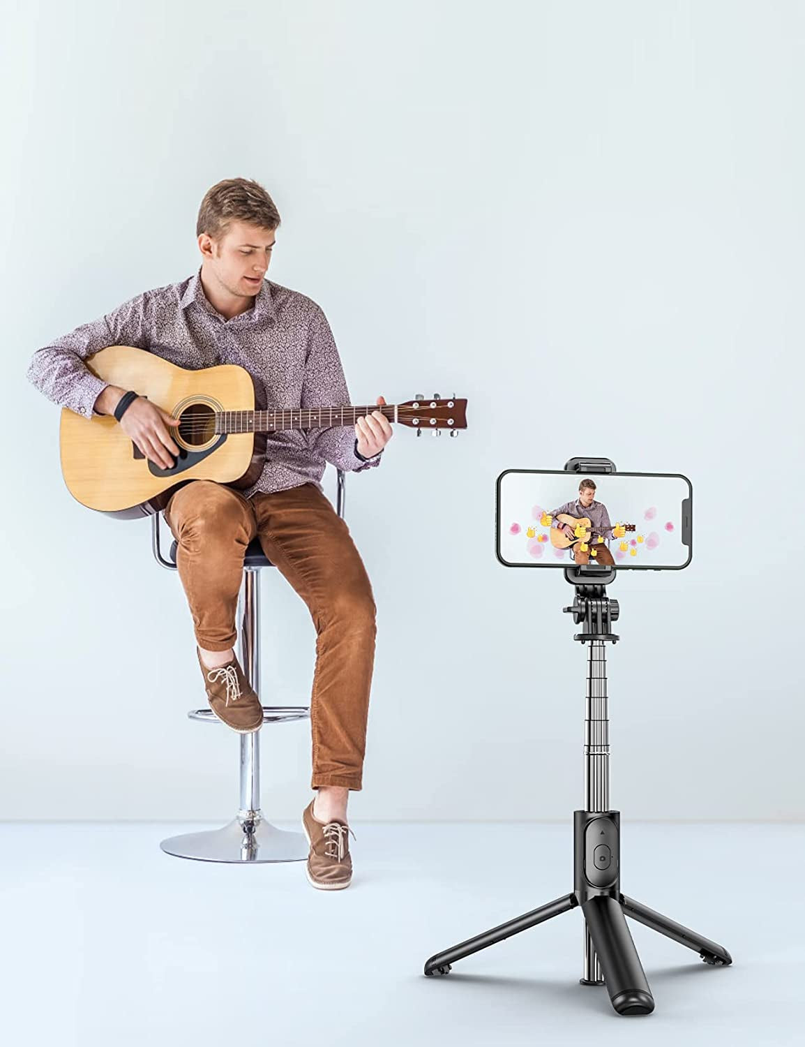 Selfie Stick Tripod with Detachable Wireless Remote, 4 in 1 Extendable Portable Selfie Stick & Phone Tripod Stand Compatible with Gopro, Iphone/Samsung/Huawei, Etc.  kzomKzoo   