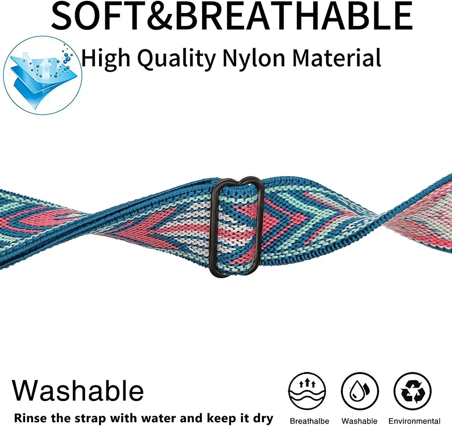 Abanen Elastic Watch Bands for Fenix 7S / Fenix 6S / Fenix 5S / Descent Mk2S, Quick Fit 20Mm Soft Nylon Stretchy Embroidery Loop Breathable Wristband Strap for Garmin Fenix 5S Plus  Abanen   