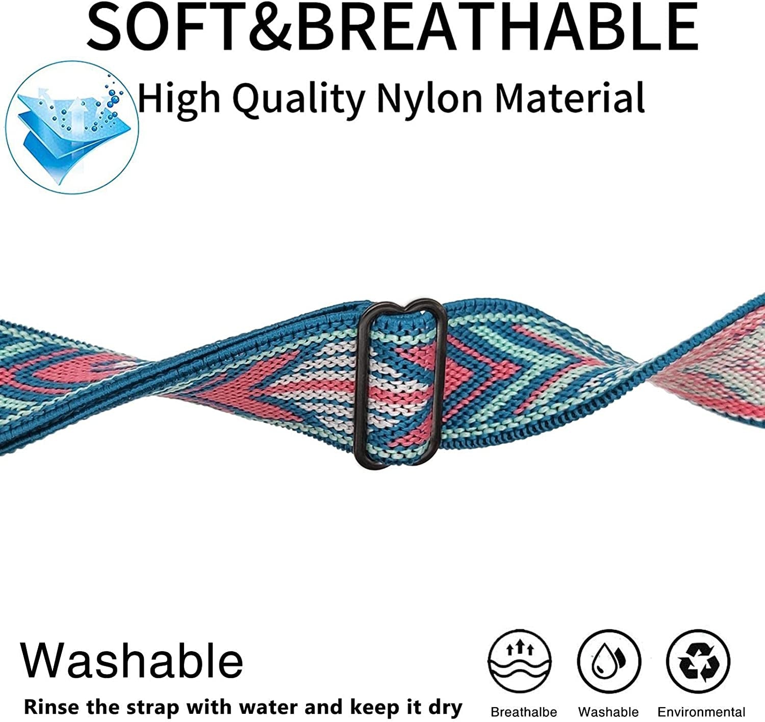 Abanen Elastic Watch Bands for Fenix 7S / Fenix 6S / Fenix 5S / Descent Mk2S, Quick Fit 20Mm Soft Nylon Stretchy Embroidery Loop Breathable Wristband Strap for Garmin Fenix 5S Plus  Abanen   