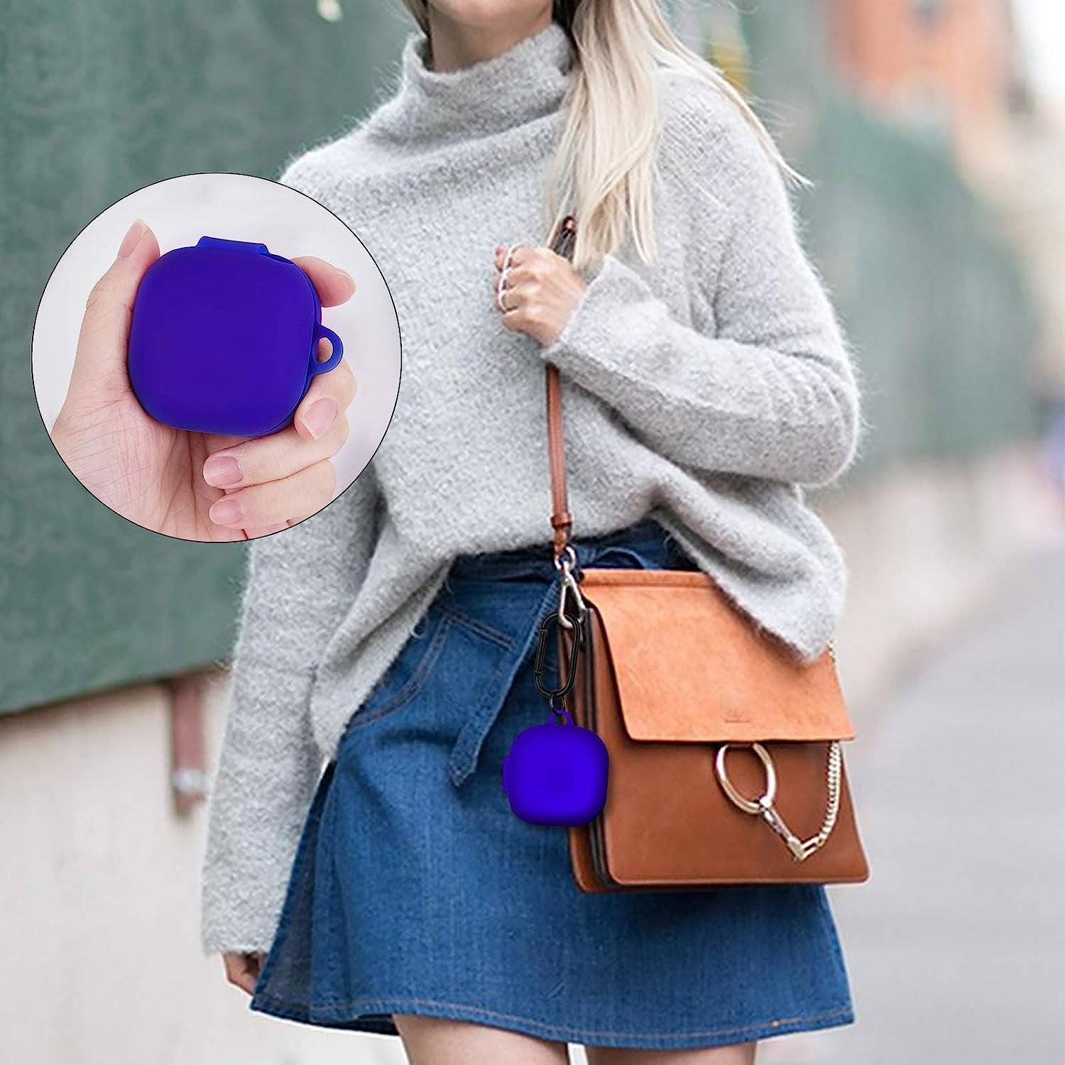 AIRSPO Silicone Case Compatible with Samsung Galaxy Buds 2 Pro/Galaxy Buds 2/ Galaxy Buds Pro/Galaxy Buds Live Case (Cobalt Blue)  AIRSPO   