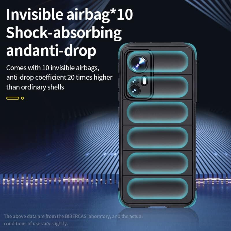 Xiaomi 12 Lite Case, Eabhulie Flexible TPU Silicone Non-Slip Shock-Absorbent Case Cover for Xiaomi 12 Lite Green  EabHulie   