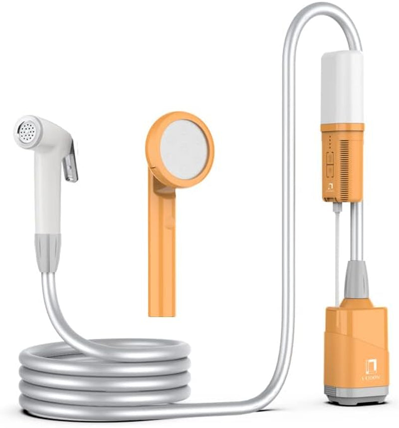 Electric Portable Bidet Handheld Battery,Bidet Handheld Water Sprayer Portable Rechargeable Battery Powered (Bidet+Shower)  LUOOV Orange(Brushless Motor)  