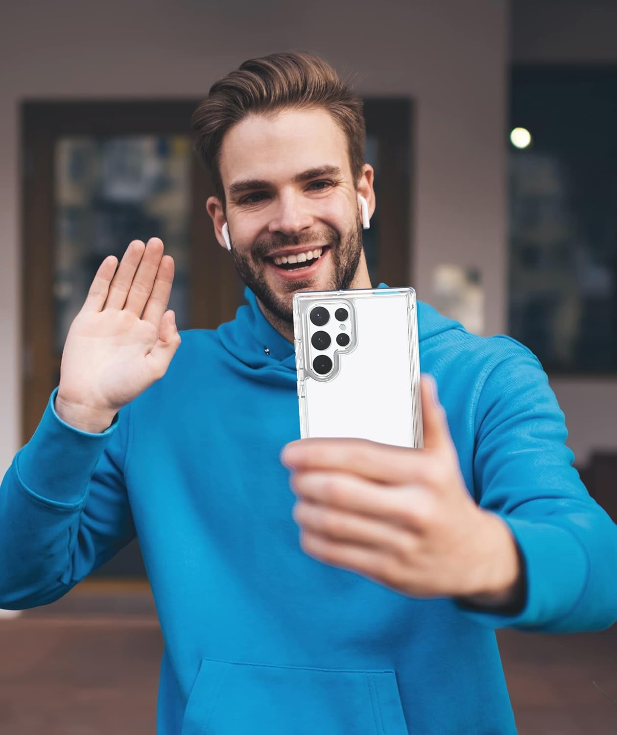 FNTCASE for Samsung Galaxy S22-Ultra Case: Full Drop Proof Protection Translucent Cases | Matte Textured Shockproof Protective Bumper | Rugged Hard Cell Phone Cover for Galaxy S22Ultra 5G  FNTCASE   