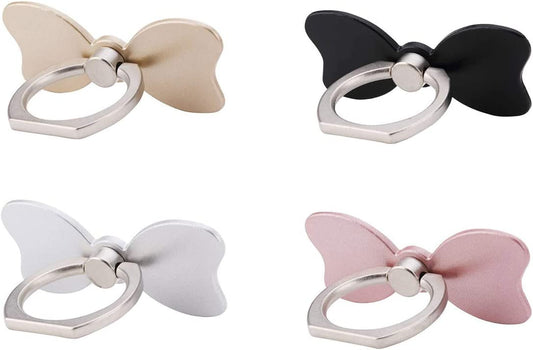 Lenoup 4 Pack Cell Phone Bow Ring Holder,Bowknot Phone Ring Kickstand,360 Rotation Cell Phone Finger Ring Grip for Almost All Phones,Pad  lenoup   