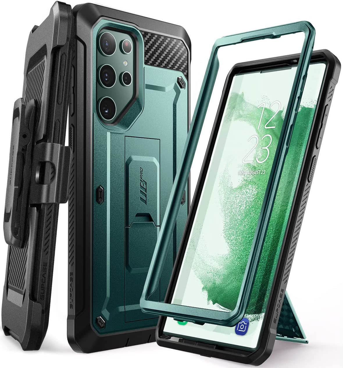 SUPCASE Unicorn Beetle Pro Series Case for Samsung Galaxy S22 Ultra 5G (2022 Release), Full-Body Dual Layer Rugged Belt-Clip & Kickstand Case without Built-In Screen Protector (Camogray)  SUPCASE Peacock  