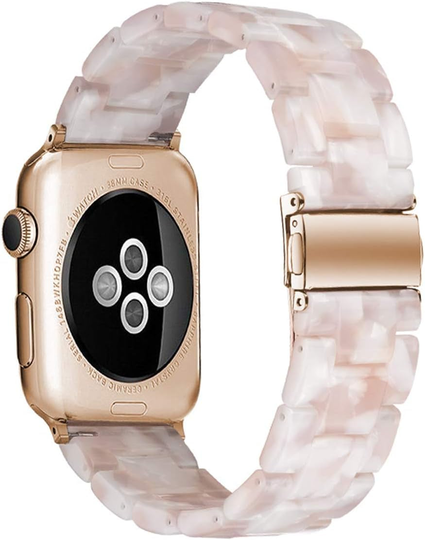 LINKWOW Compatible with Apple Watch Band 45Mm 42Mm 44Mm 49Mm 38Mm 40Mm 41Mm, Dressy Cute Resin Strap Bracelet Iphone Watch Band for Series Ultra/8/7/6/5/4/3/2/1/Se/Se2 Women Men  LINKWOW   