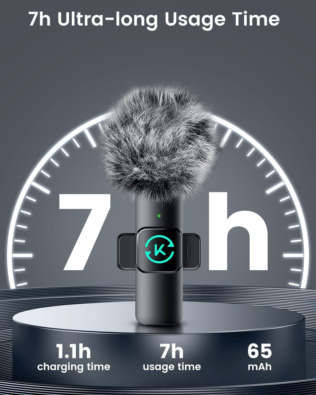 Kingwell Wireless Lavalier Microphone for Iphone, 2 Mini Lapel Microphones with Clearer Audio for Video Recording, Interview, Vlog (Black)  Kingwell   