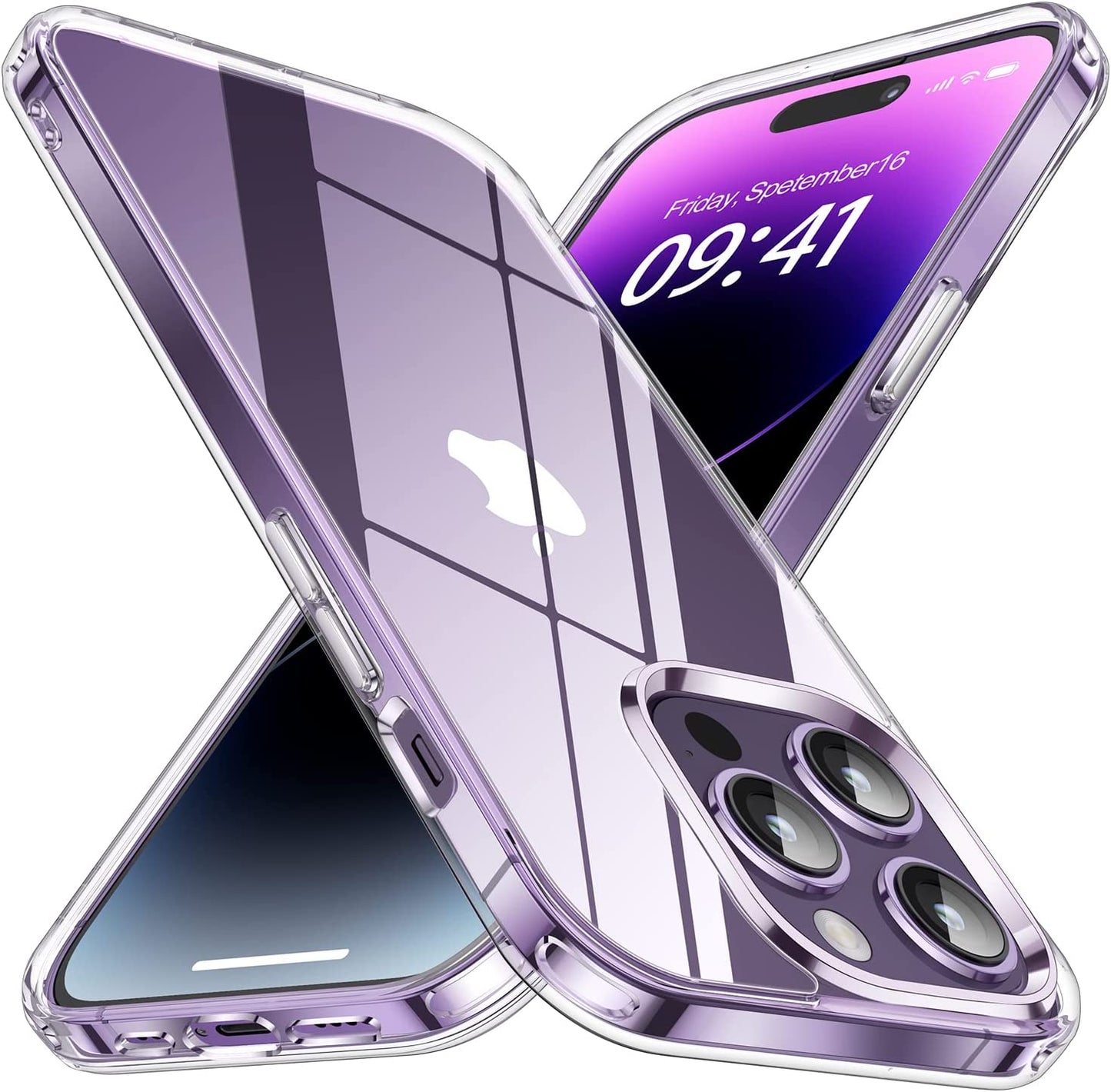 AEDILYS for Apple Iphone 14 Pro Case,[ Italian Materials Not-Yellowing] [15FT Military Grade Drop Protection] [Scratch-Resistant], Slim Non-Slip - Clear  AEDILYS   