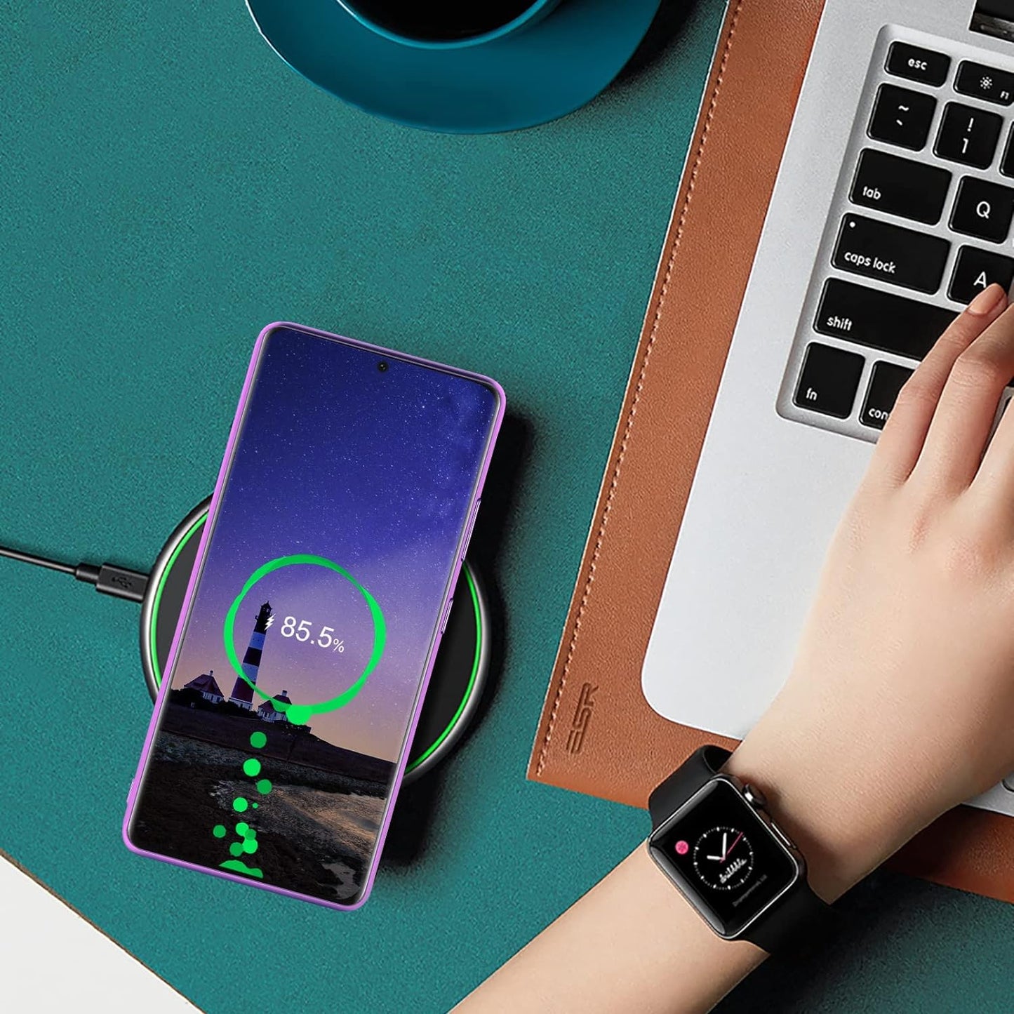 GUAGUA Compatible with Samsung Galaxy S21 Ultra 5G Case 6.8 Inch Glow in the Dark, Noctilucent Luminous Space Nebula Slim Fit Cover Protective anti Scratch Cases for Samsung S21 Ultra 5G, Blue Nebula  GUAGUA   