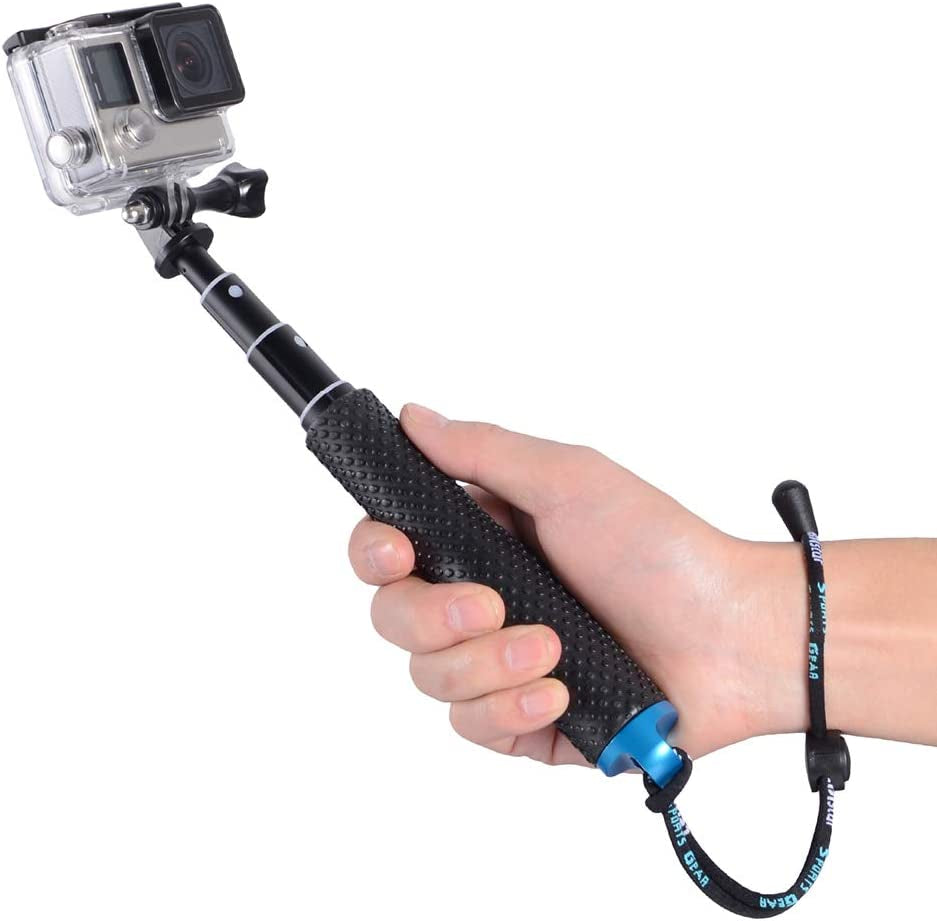 Trehapuva Selfie Stick, 19” Waterproof Extension Hand Grip Adjustable Monopod Pole Compatible with Gopro Hero(2018) Hero 10 9 8 7 6 5 4 3+ 3 Session, AKASO, Xiaomi Yi,Sjcam SJ4000 SJ5000 SJ6000 More  Trehapuva   