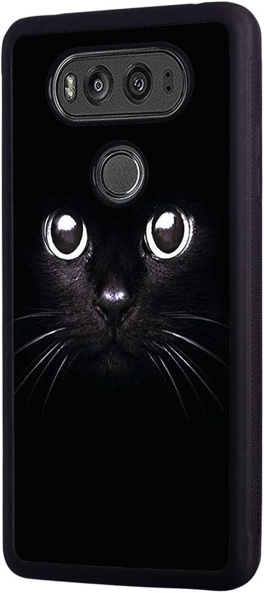 Case for LG V30/LG V30 Plus/Lg V30S/Lg V35/LG V35 Thinq, Slim Anti-Scratch TPU Rubber Protective Case Cover for LG V30 - Cute Cat Face  ChaTham   