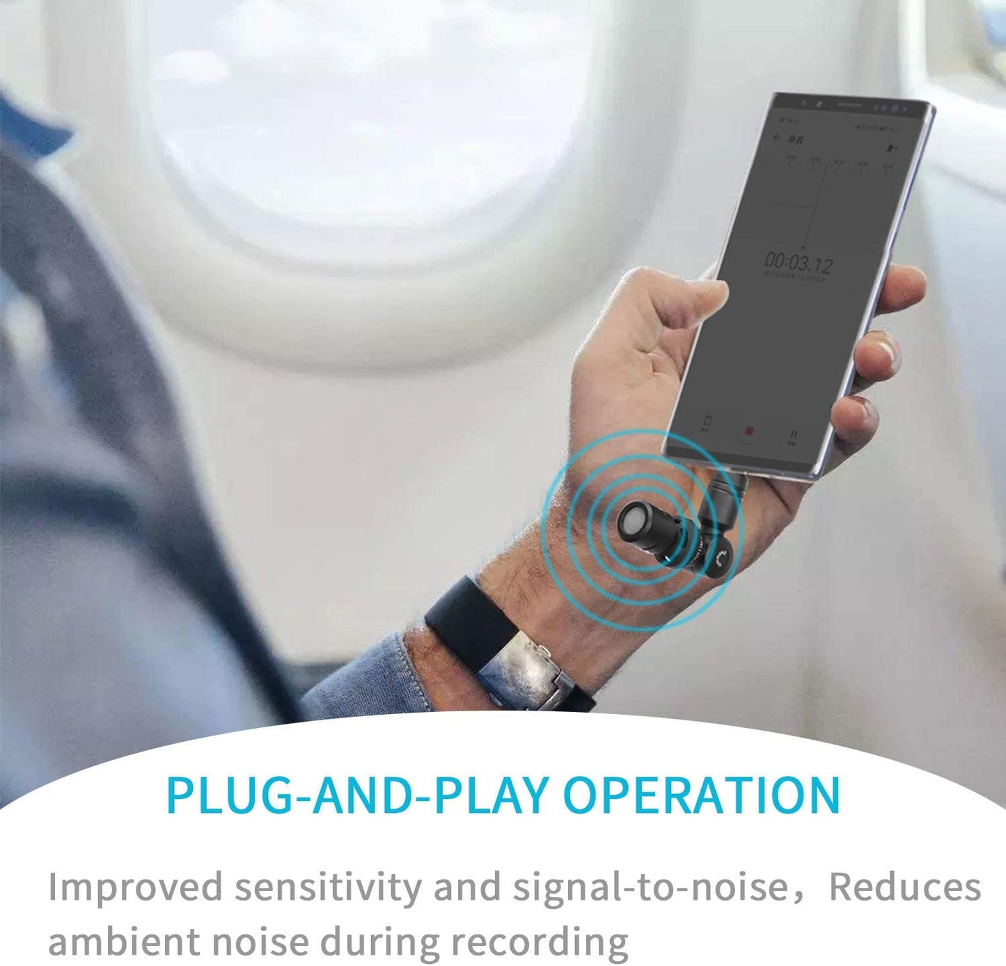 Saramonic Ultra-Compact Omnidirectional Condenser USB-C Microphone for Smartphones, Tablets & Computers (Smartmic UC Mini), Black  Saramonic   