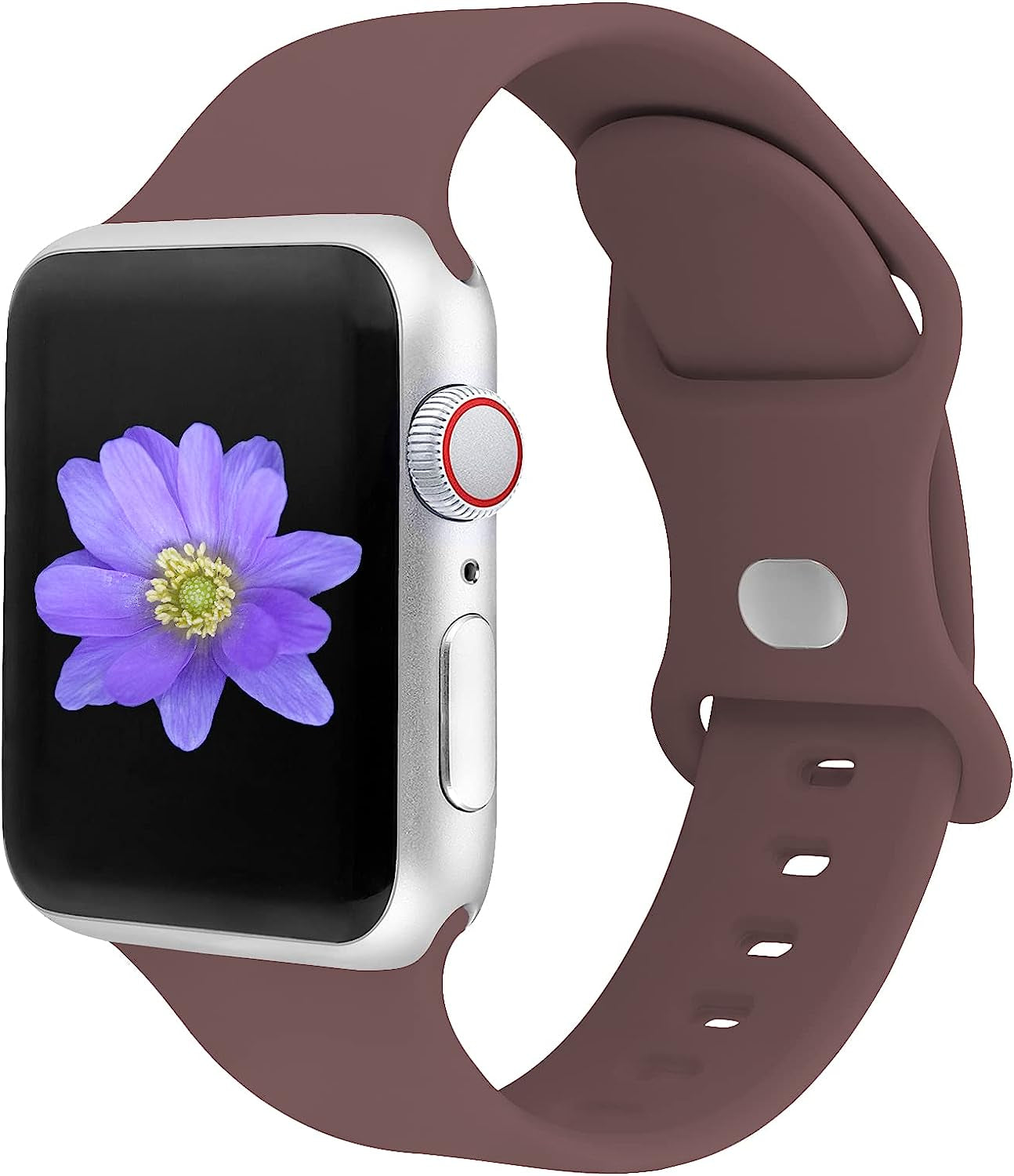 Cindgress Sport Bands Compatible with 42Mm 44Mm 45Mm 41Mm 38Mm 40Mm Apple Watch Bands for Women Men,Compatible with Soft Silicone Apple Watch Series 6 Bands for Women Men Series SE 8 7 6 5 4 3 2 1 Pack  Cindgress Smoke Violet 38mm/40mm/41mm M/L 