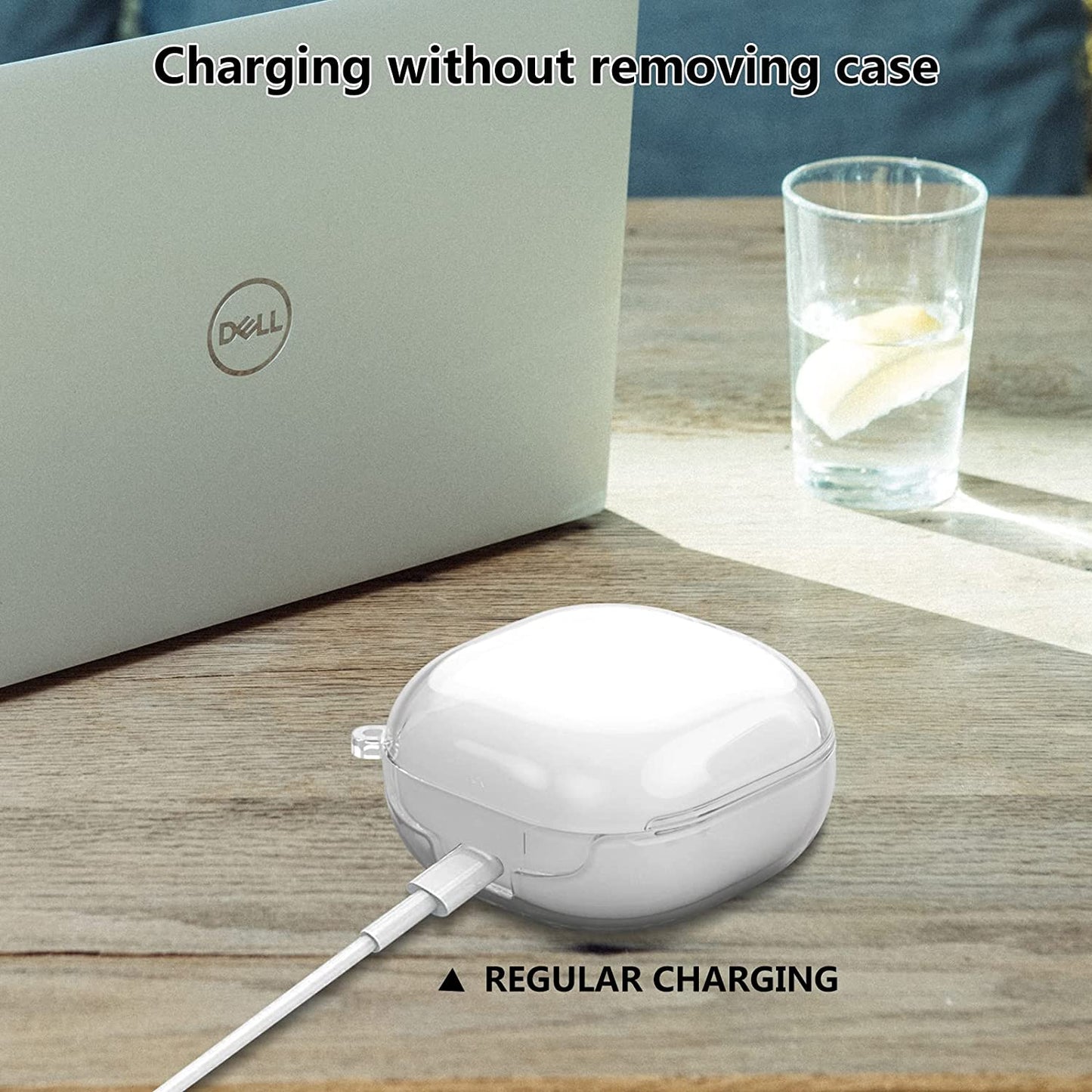 Aircawin Clear Case for Samsung Galaxy Buds 2 Pro Case 2022/Galaxy Buds 2 Case 2021/Galaxy Buds Pro Case 2021/Galaxy Buds Live Case 2020 Clear Cover,Soft TPU Transparent Case with Keychain-Clear  Aircawin   